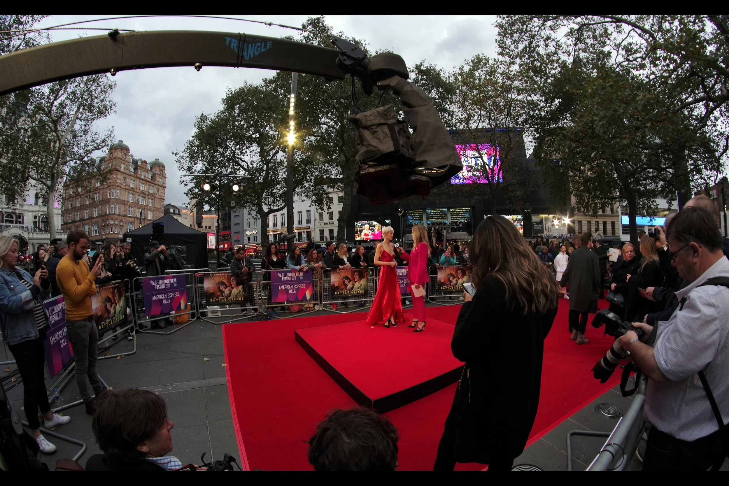 "Thanks for taking into account my crippling fear of heights when designing this stage....." - interesting thing I just realised while scanning imdb.com : both Emma Stone and Andrea Riseborough were in the movie 'Birdman' (2014)