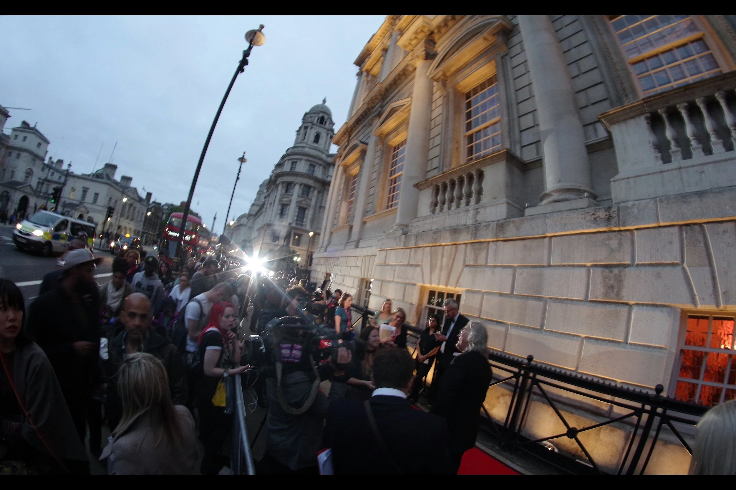 So there was was, on a footpath on Whitehall, right near 10 Downing Street and Parliament, having run (and/or sauntered) from the Joaquin Phoenix premiere for "You Were Never Really Here" to be .... here.