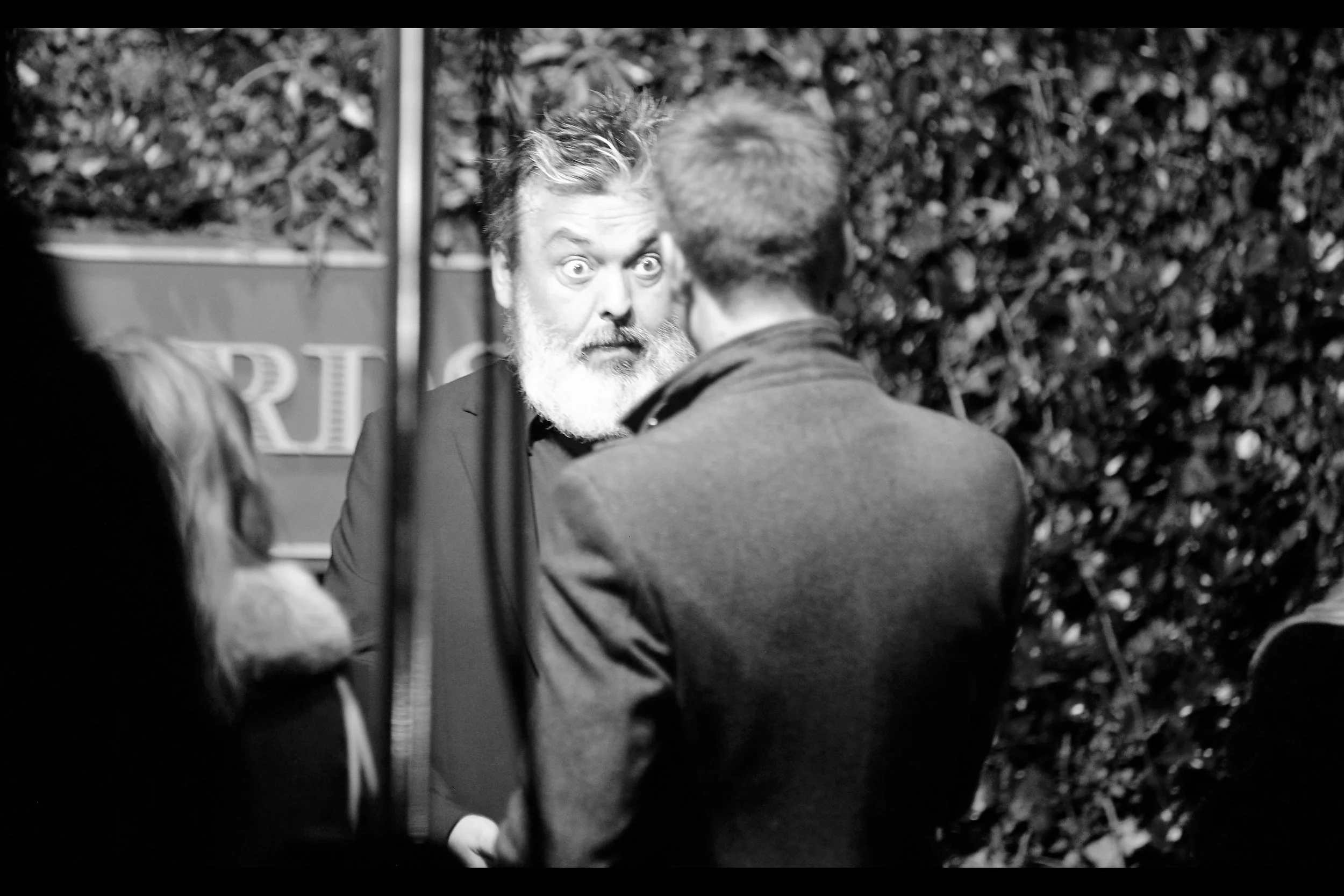 "Cate Blanchett is expected to attend this event? Well... I might just stand here and elaborate on this very complex question I've just decided you've asked me. What was that question, by the way?" (edited to add, with some embarrassment, that he's Jez Butterworth, who won the Best Play award for "The Ferryman")