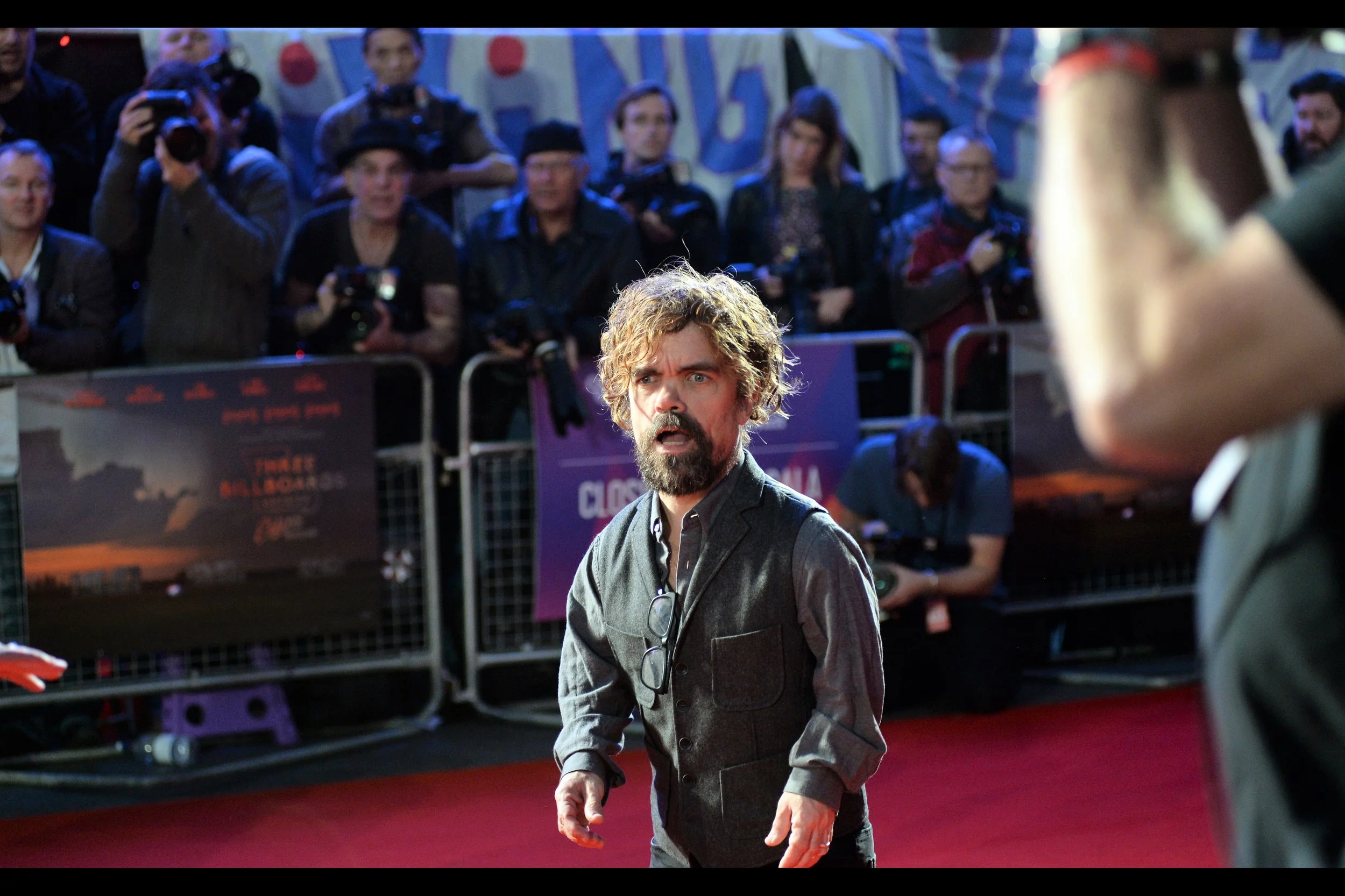October 15th. Even I couldn't believe I'd finally managed to photograph (a) Woody Harrelson, (b) Frances McDormance, (c) Sam Rockwell AND (d) Peter Dinklage for the first time, all at the same premiere : for 'Three Billboards Outside Ebbing, Missouri' to close out BFI LFF for 2017.