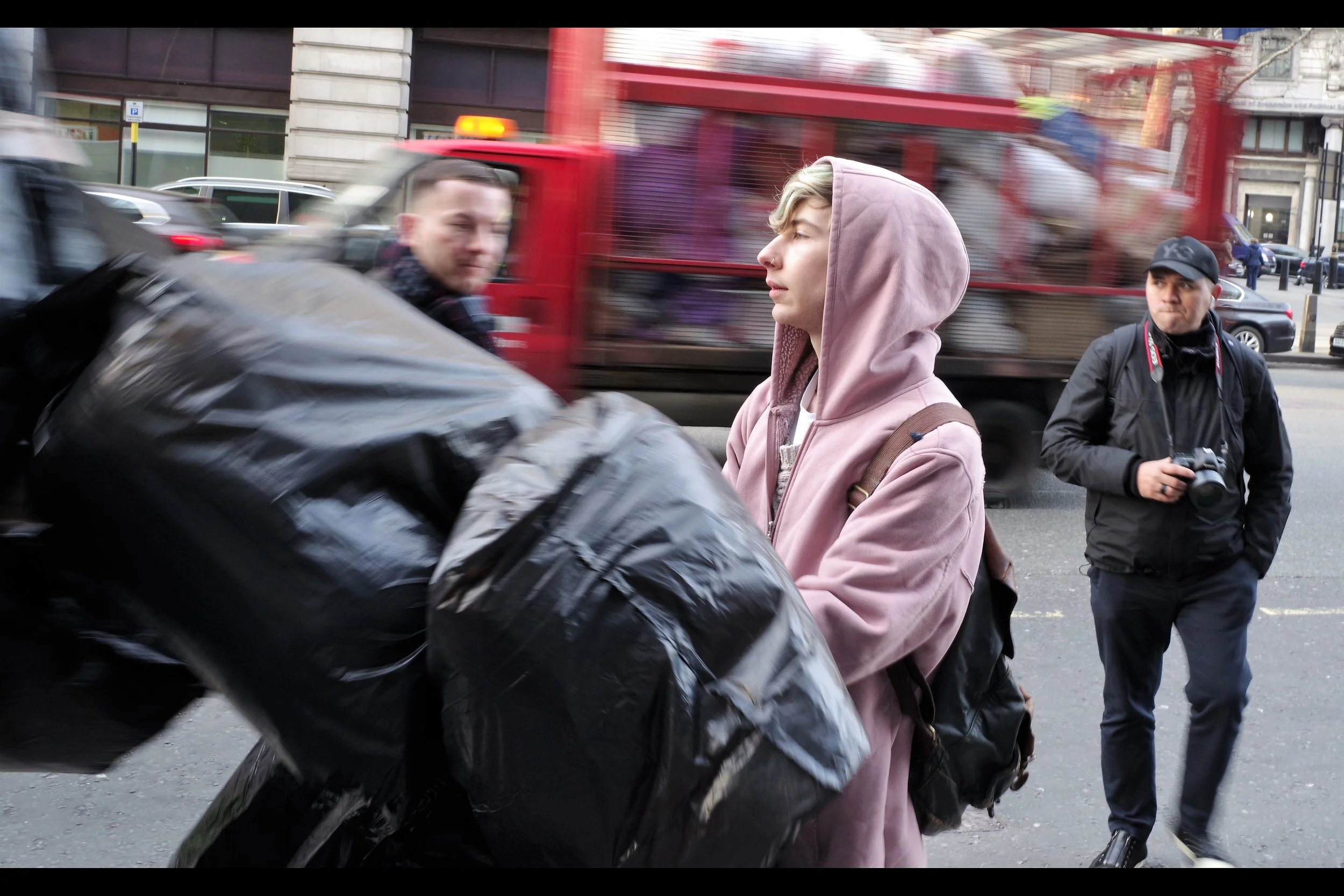 "Must look ahead into the infinite future and not wonder what those plastic bags are doing and where they're going"
