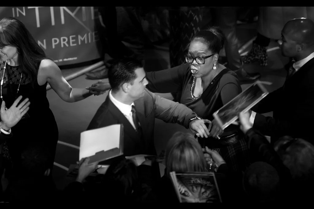 "That woman has her hand on me and is dragging me away. No, I'm not telling her to stop - I'm just putting it out there so you know"