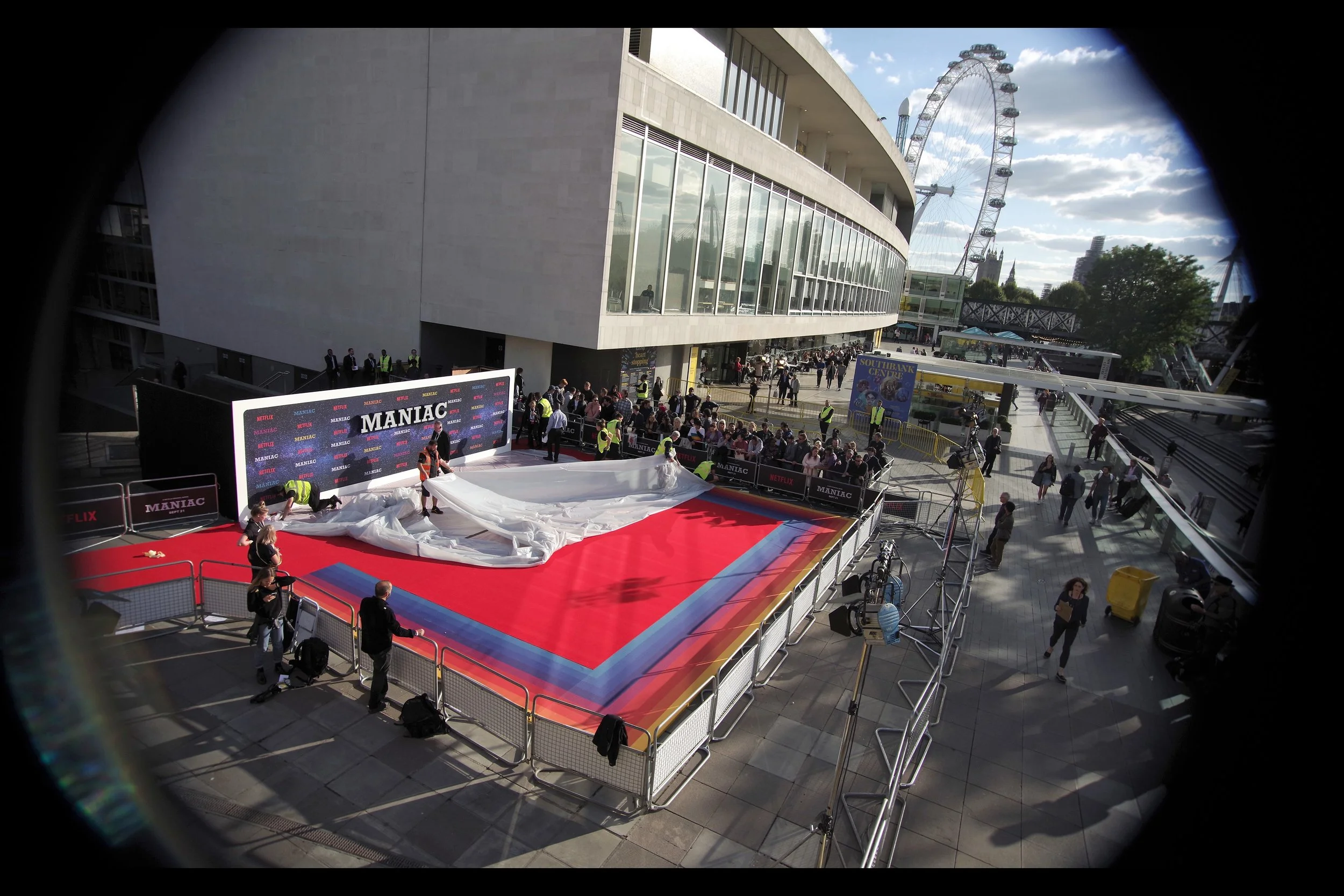 The spot I wanted gave me this view (above) and it was from the yellow stairs I used (with acquiescence of Southbank Security at the time) at the TV Baftas once. However this time there was a Force that would not be denied that instructed us (and everyone else) to (basically) Pi55 Off.