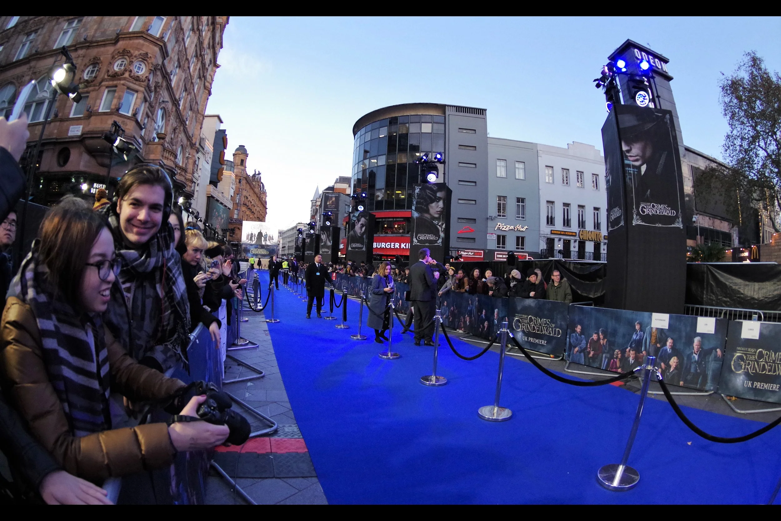 It was called the longest carpet in Leicester Square, and that was kind of true. If you took a regular premiere at the Empire, and a regular premiere at the Vue, and had the red (blue) carpet for each AND a third bit of carpet JOINING the two carpets, that’s what this was. And you know the WORST place to be on that carpet. Dead centre - equidistant from both ends. And guess where I was? Yep. And next to the screaming fans from Brazil.