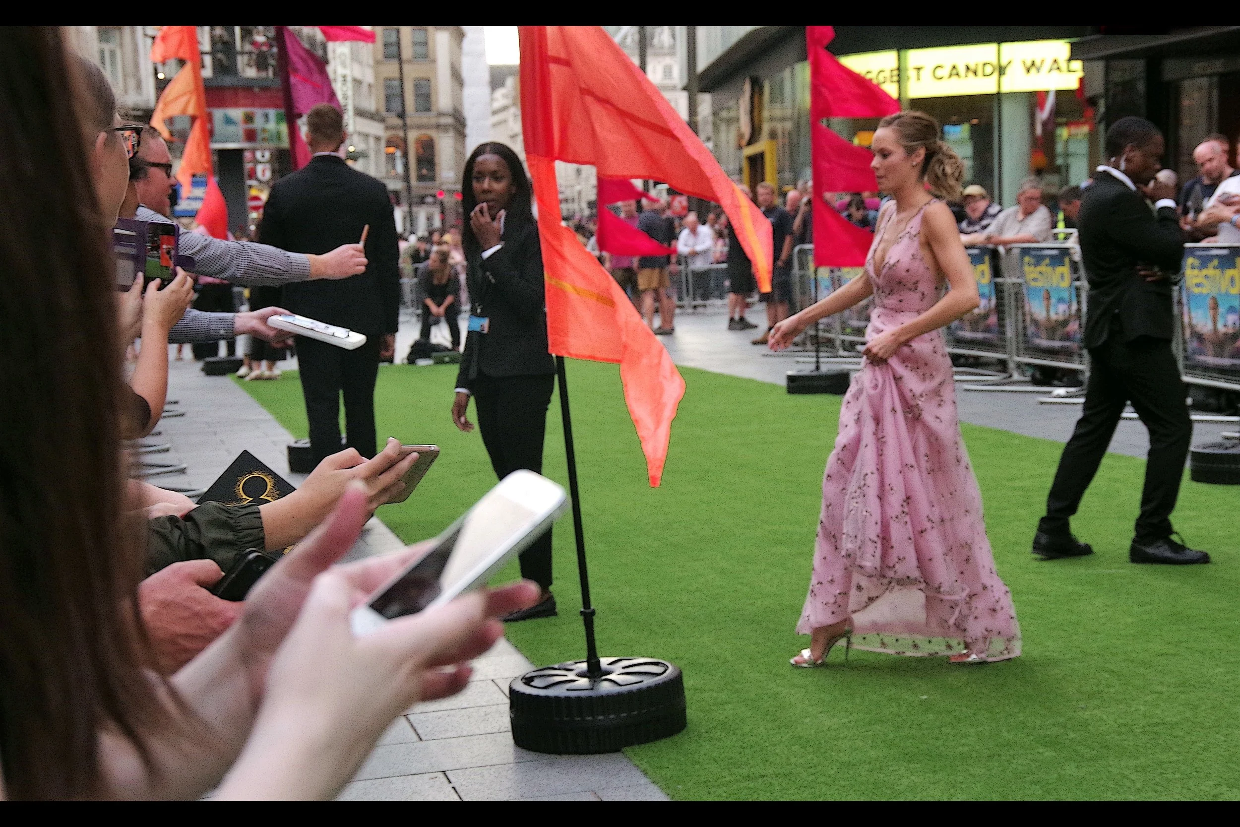 August 13th : it was Astroturf instead of a Red Carpet at ‘The Festival’ .