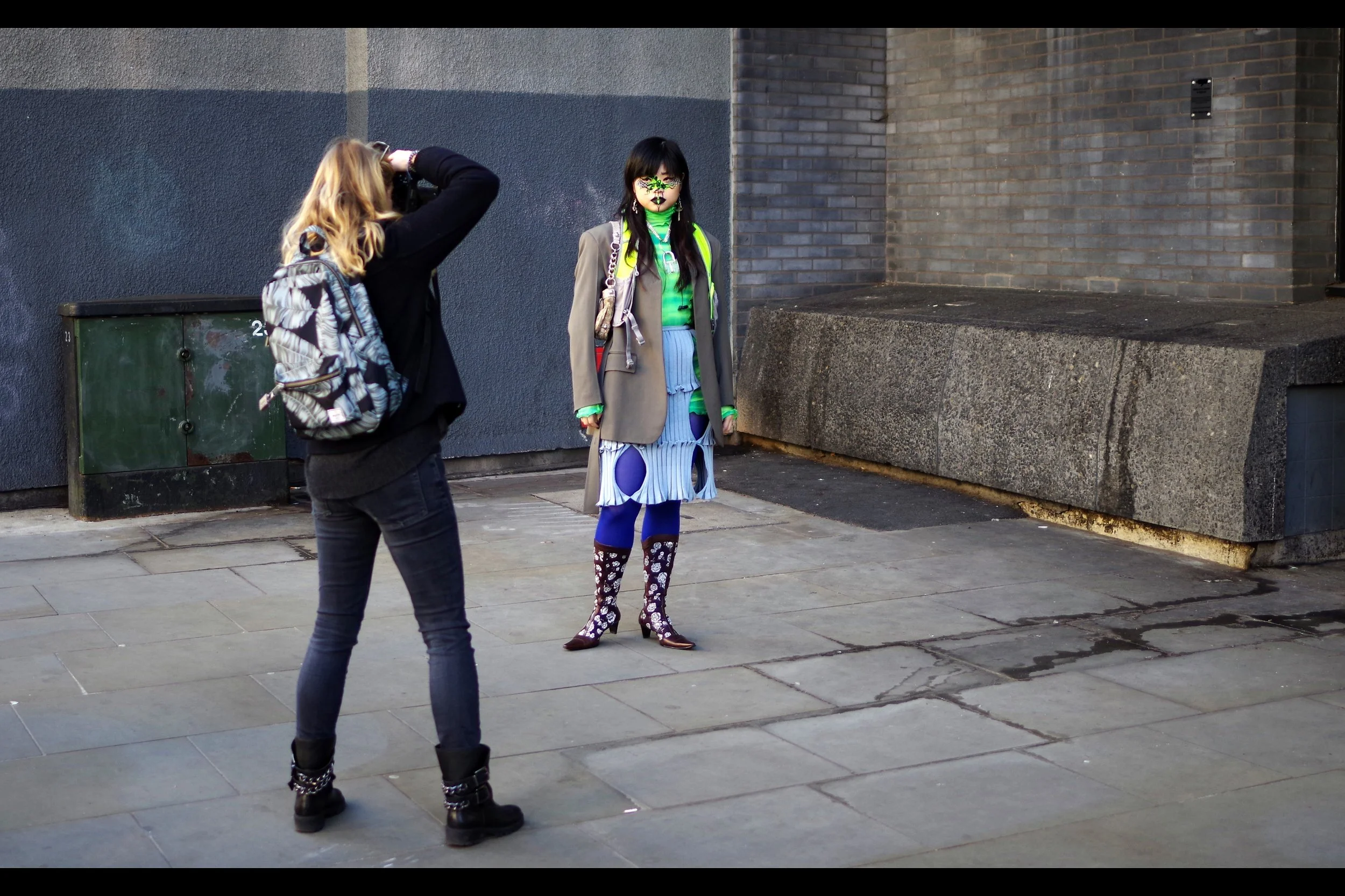 “Please don’t break my heart and tell me you’re actually photographing the sweet tiling behind me” ”Okay, I won’t. But could you move five, maybe ten metres to your left?”