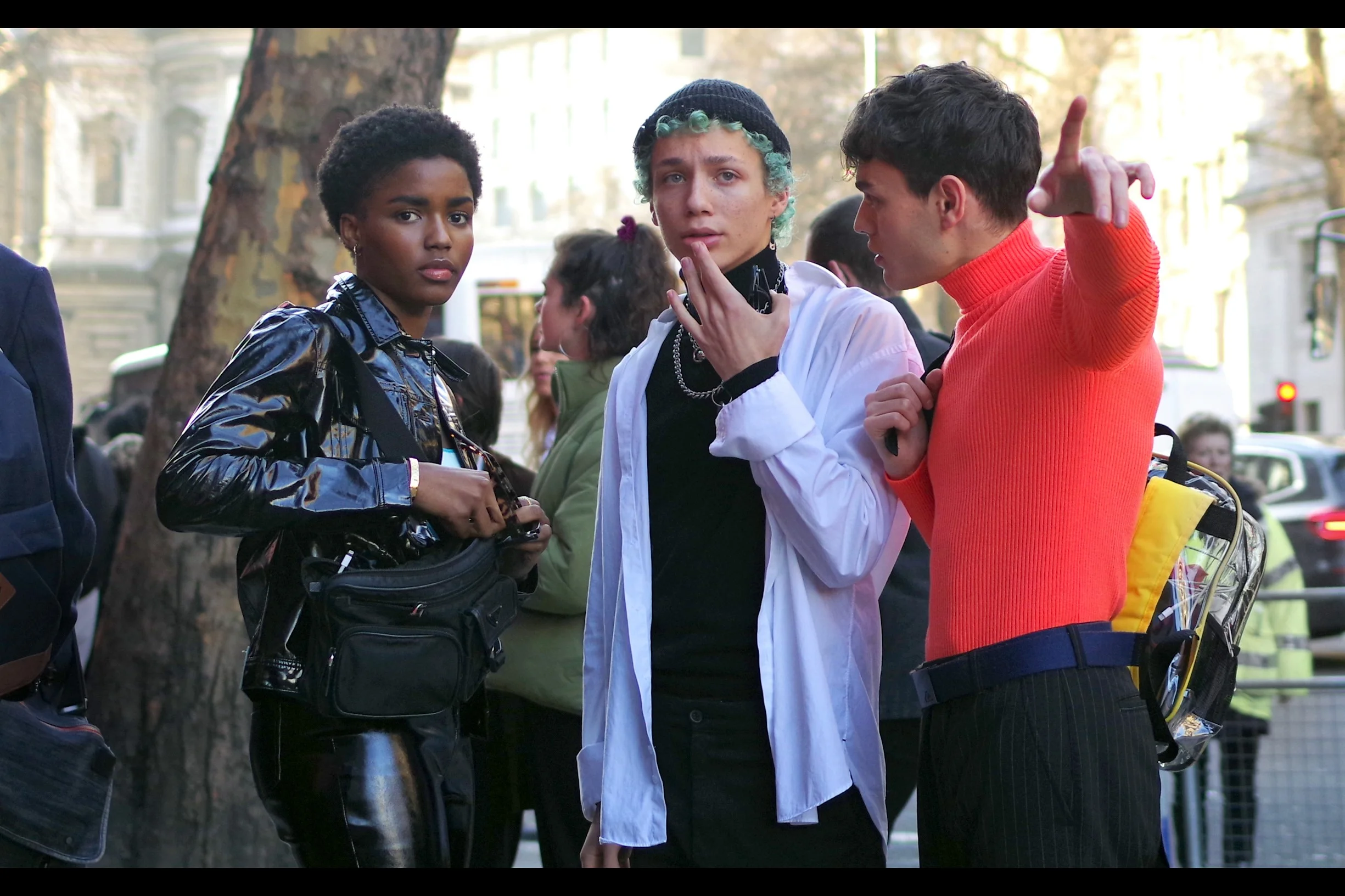 “They closed the cafe that used to be on the corner — what are we going to do??” ”Hold on. First let me decide if the beanie that guy’s wearing constitutes a war crime”