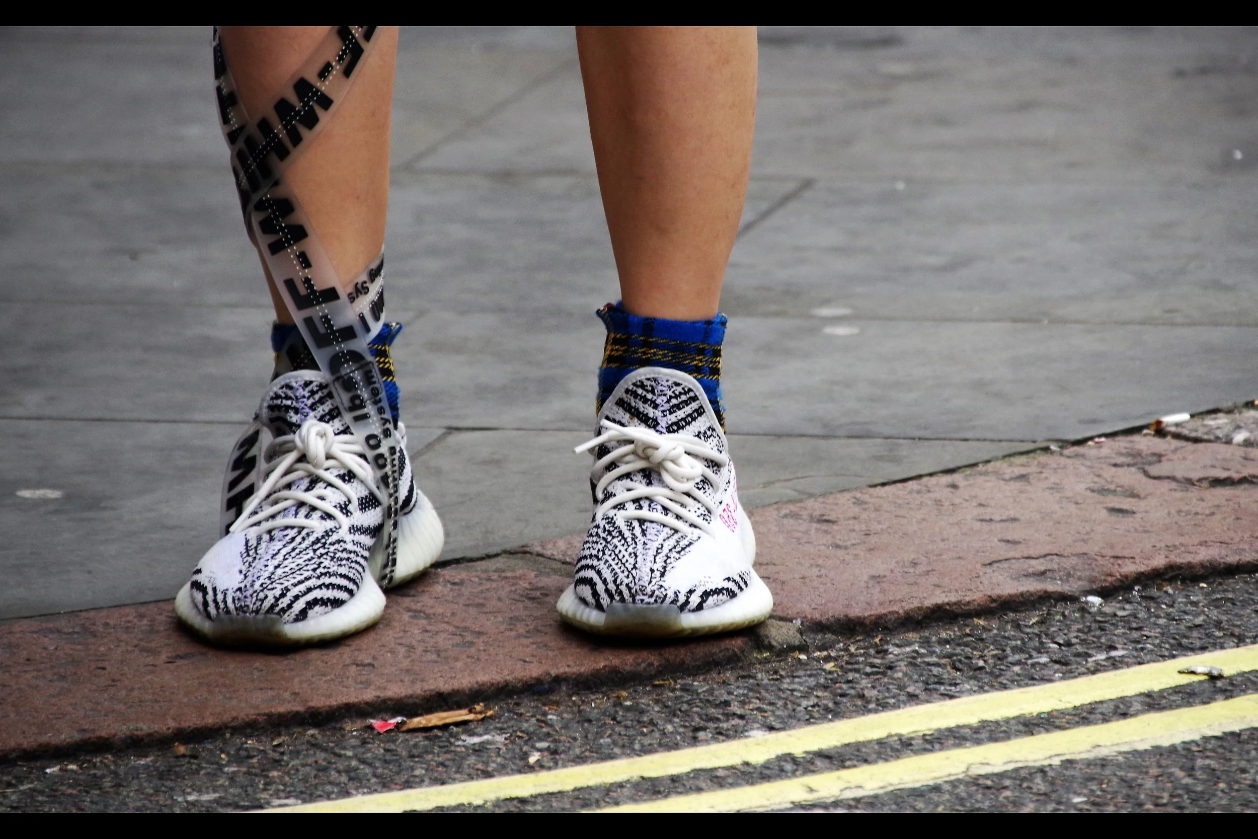Not sure what’s going on here, but my black Nikes are feeling more than a little inadequate, and I might need to buy myself some police tape to wrap around my legs at some stage.