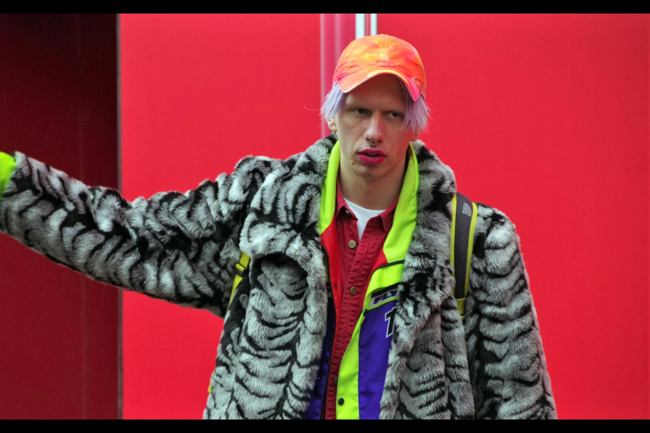 “I wasn’t aware it was an endangered species, OKAY?? Anyway, if you really want to nab a criminal, there’s somebody over there wearing a beanie with a pom-pom ….”