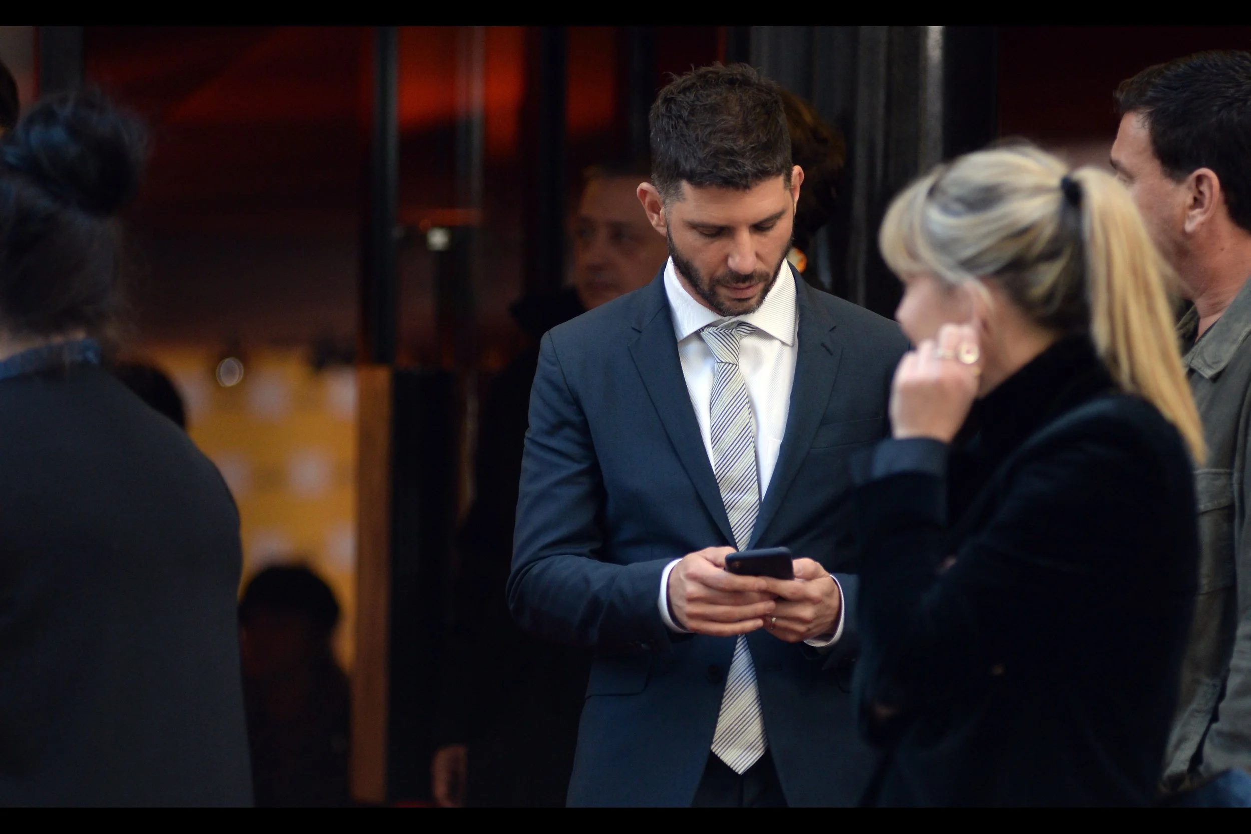 “Hold on… I’ll get in the car in a moment…” They say the only thing cooler than hanging around with Charlize Theron is texting your friends that you’re hanging around with Charlize Theron. I’m not entirely sure about this.