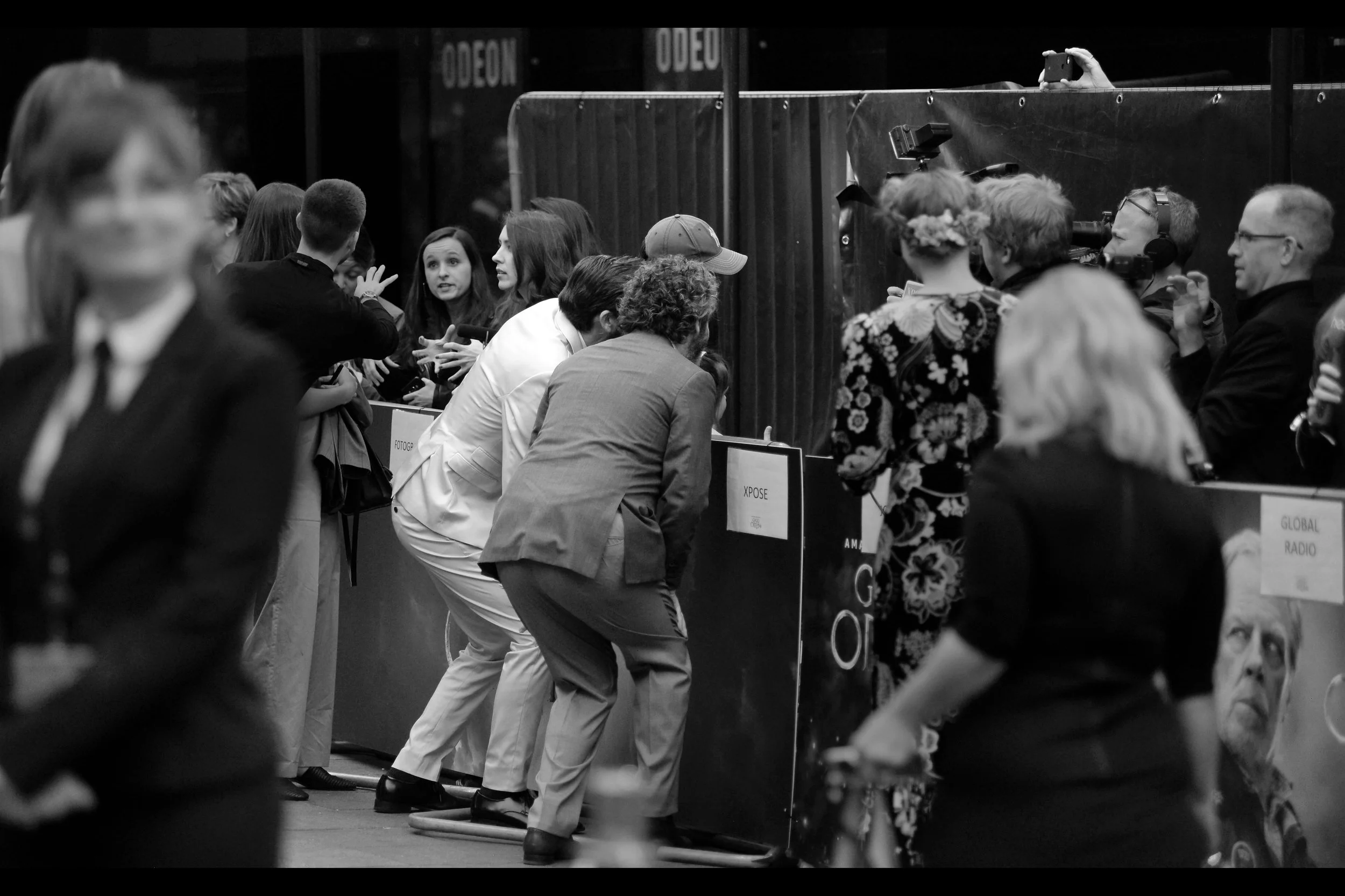 “Nothing. Just don’t want to be photographed by a mobile phone being held up by somebody we don’t know and can’t see”