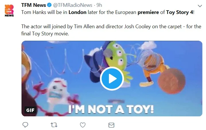 “I’m not a toy!” I’m just a gullible person who (sadly) believes or is optimistic about what I read on twitter - like about Tim Allen attending!