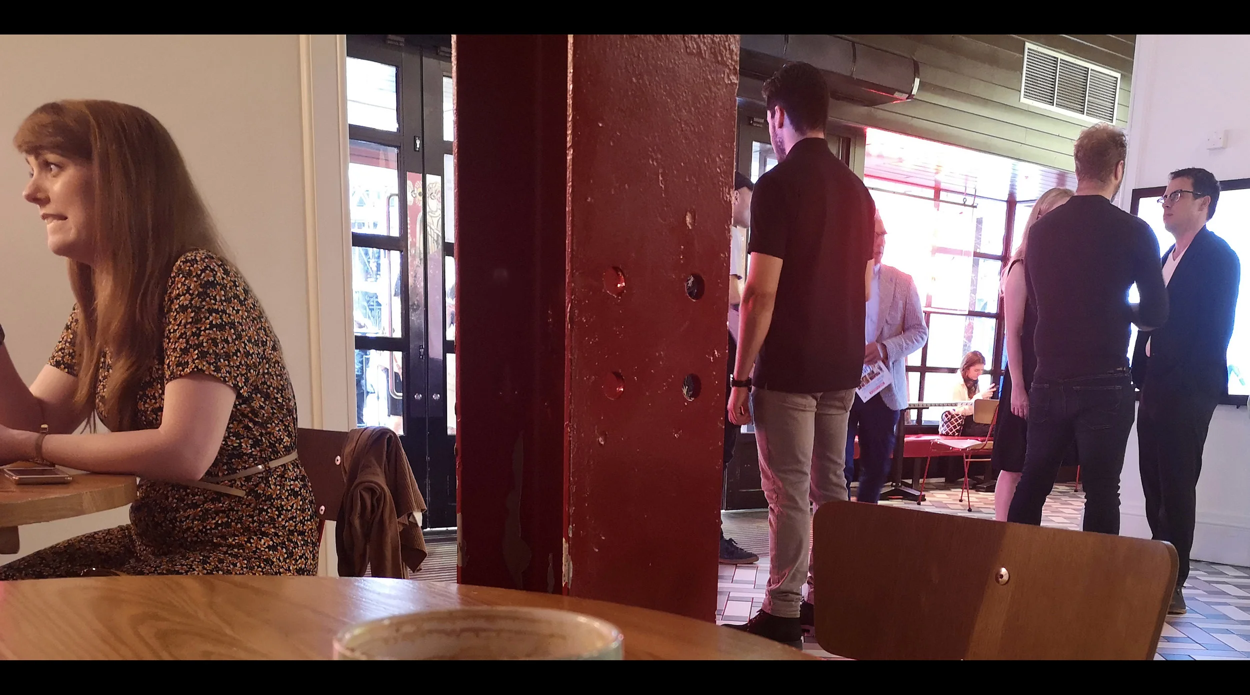 Total number of diptych-style shots taken of “Lady At Left, Director In Distance At Right” - approximately 140. But I’ll leave the sample size at three, and save the other 137-ish for an exhibition I could actually be induced to hold one day.