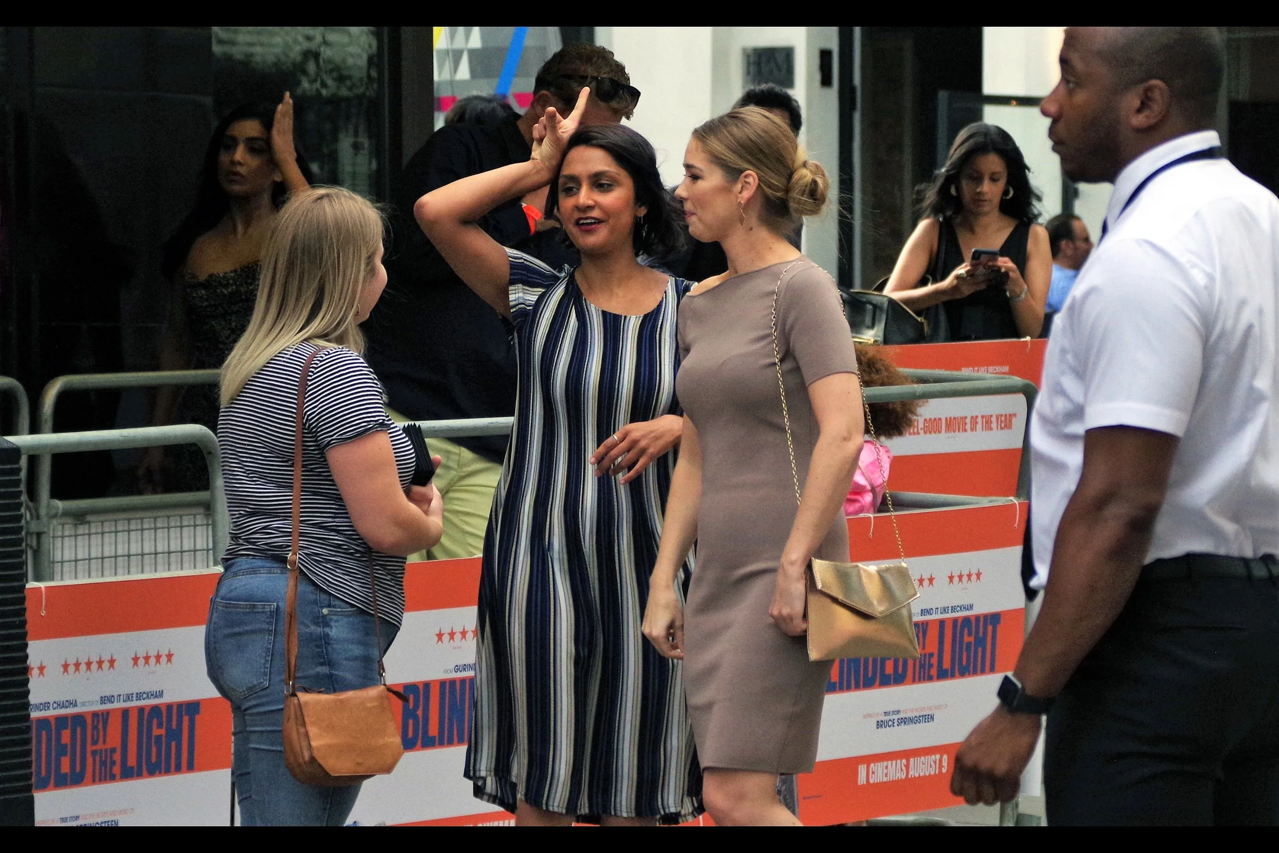 “Yes, I’m in this movie, but I don’t have a ticket. But somebody told me that this was the password to get in" My personal go-to is “Jaruut Sent Me.” I live in hope. (edited to add : the lady on the left is Krupa Pattani, 106 episodes of Hollyoakes, but not in this movie)