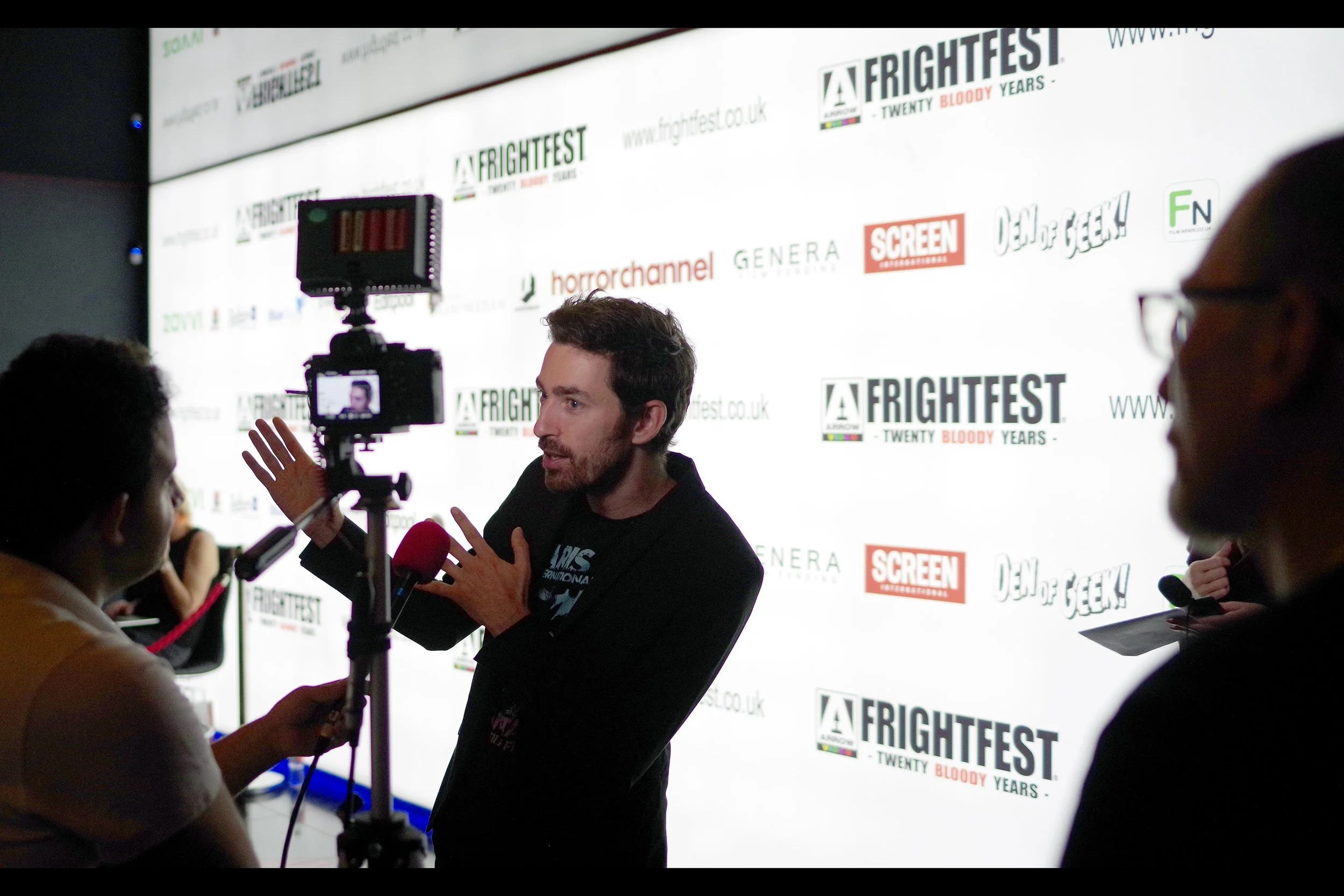 Photographed a short time later (and with the Pentax), at another Frightfest premiere… UNKNOWN DIRECTOR (I’d missed the premiere of “Bliss”, sadly…)