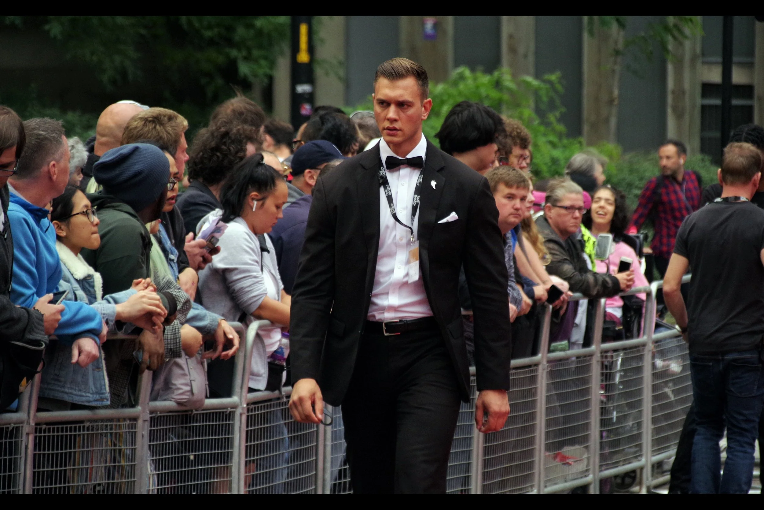 “Tuxedo…. Bow Tie… Knuckledusters…. I just know I’ve forgotten one of the three…” Security at the event was slightly more unobtrusive at this event than others I’ve been to. If 7-foot tall security could ever be called “unobtrusive”