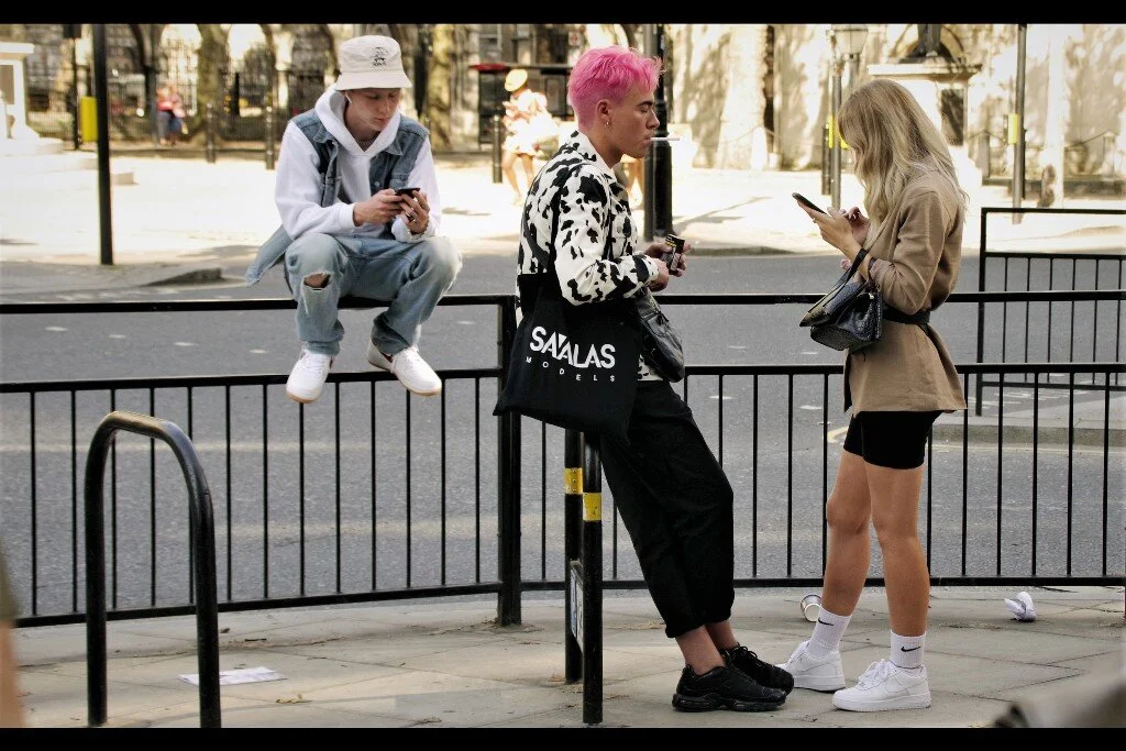 “I've just joined an online chat group. There’s these two wieners standing outside London Fashion Week” ”They sound lame” ”Yeah… totally lame”