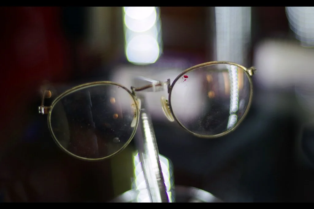 Blood-splattered glasses worn by Quentin Tarantino in ‘From Dusk Til Dawn’. Estimate: £2,000 - 3,000. (winning bid : £5,227)