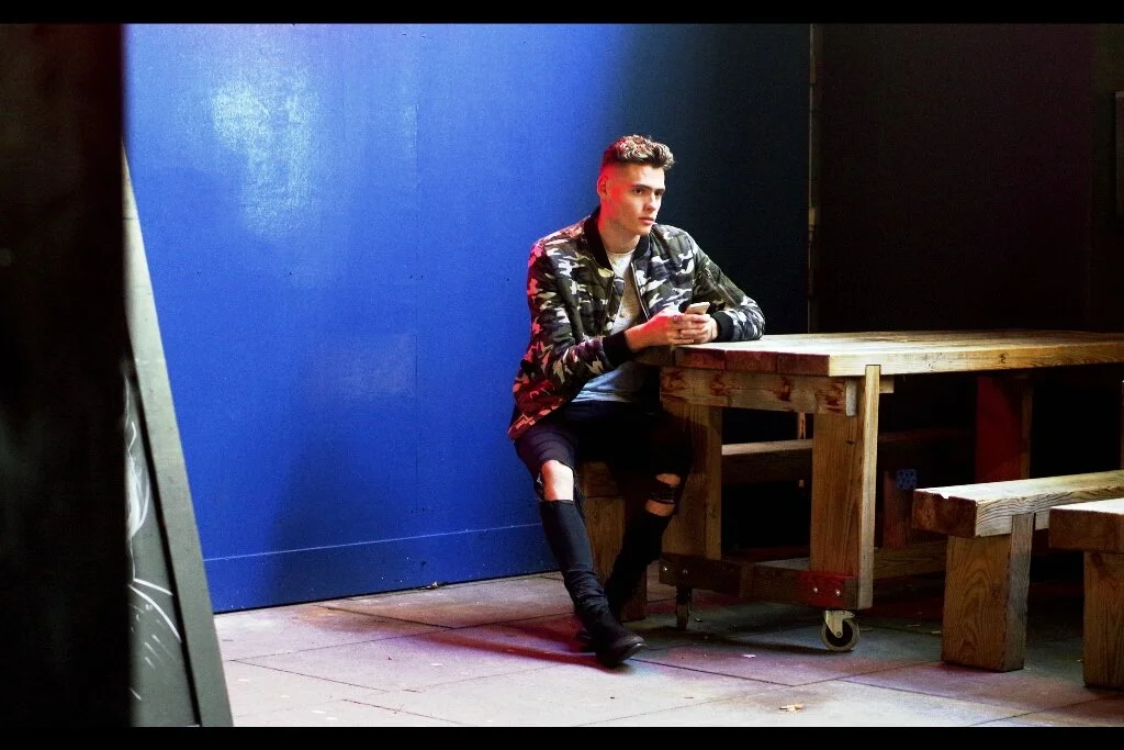 “What if Mom is right, and the reason I haven’t been discovered is because I insist on wearing a camouflage top and NOT because I lack of talent?” Never doubt your talent… and always question your choice of clothing. (Me? Beanie and light ski jacket, jeans, trainers. Pentax camera. 50mm lens).