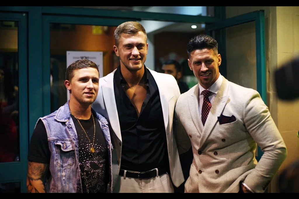 Boy Band, pre-Gig…. or Pack of Nuclear Physicists out on the Town? Hard to say.