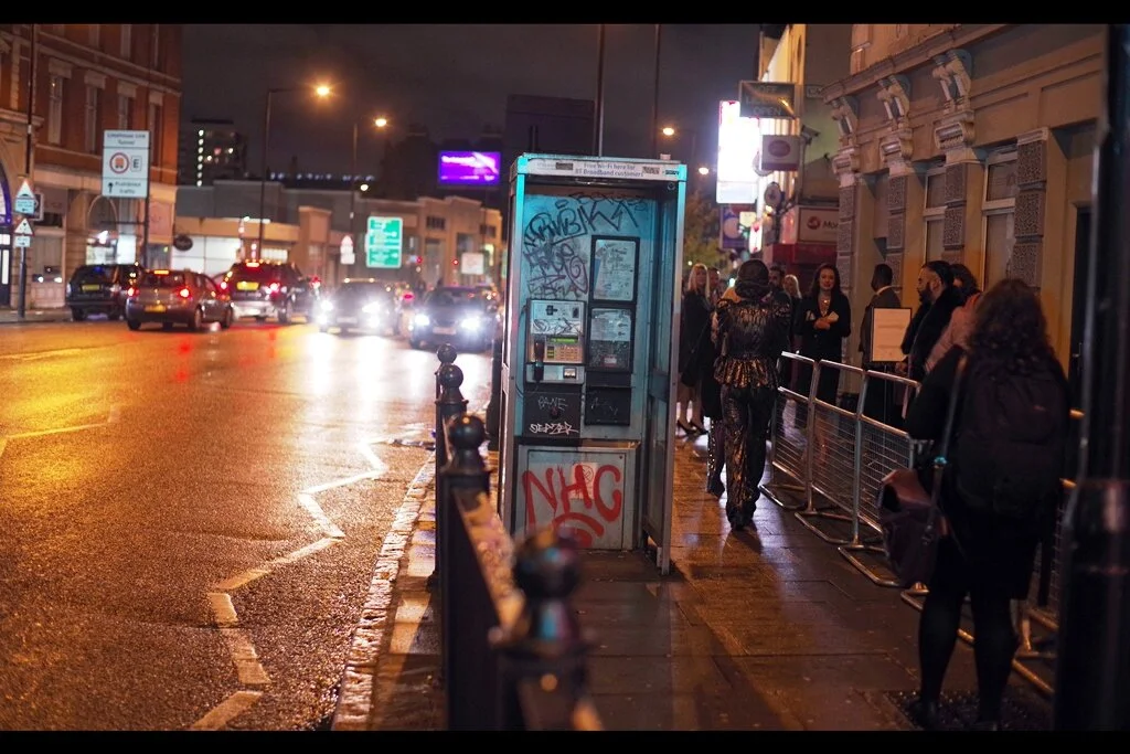 Of course, even if you go all the way to The Troxy to photograph people you’ve never met from the premiere of a movie you haven’t watched at a cinema you’ve never been inside… there’s always the iconic phone box in Limehouse you can photograph. Good old Boothy.