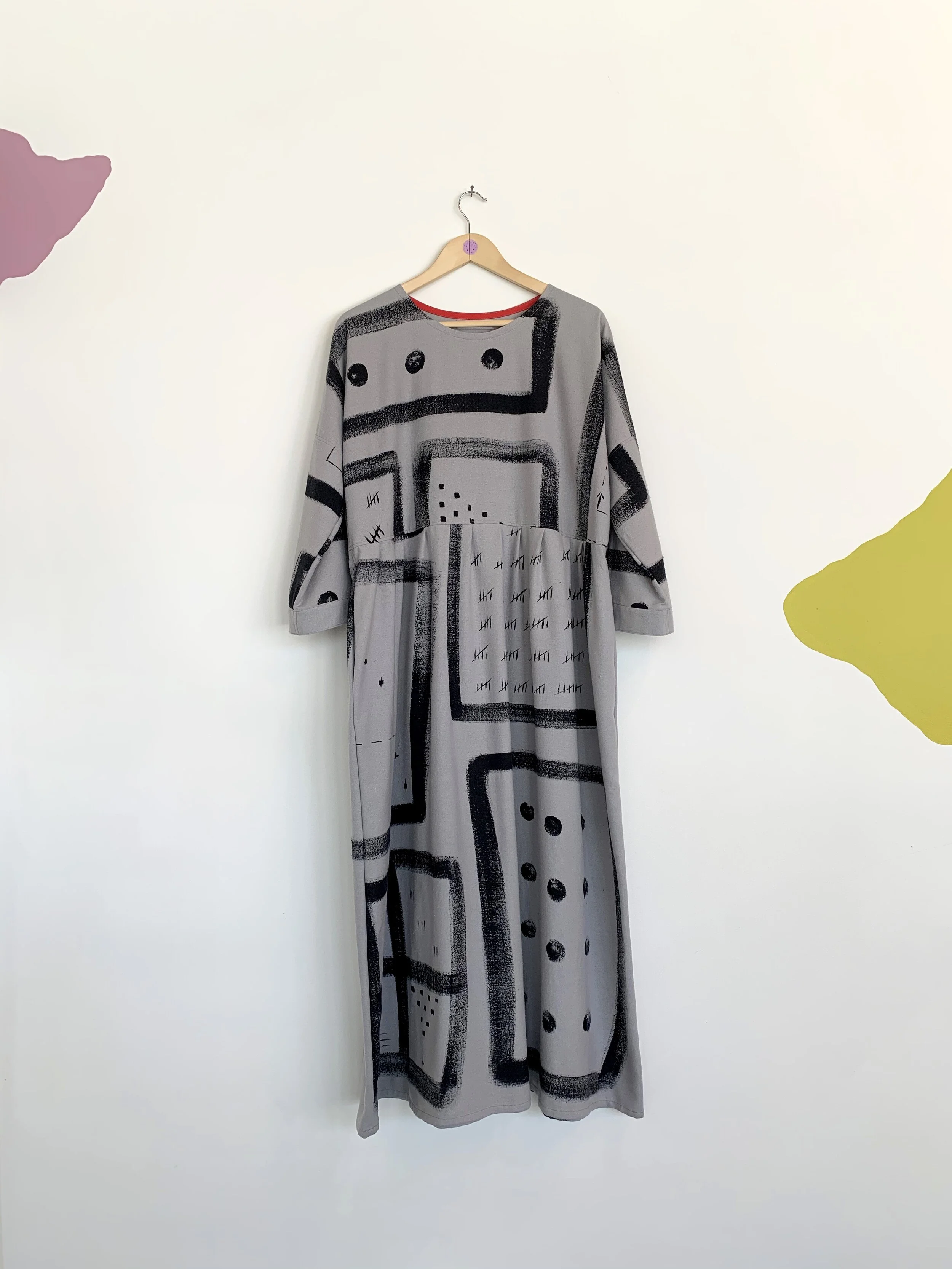 Abandoned City Scape// LongSleeve Playground Dress// M/L 