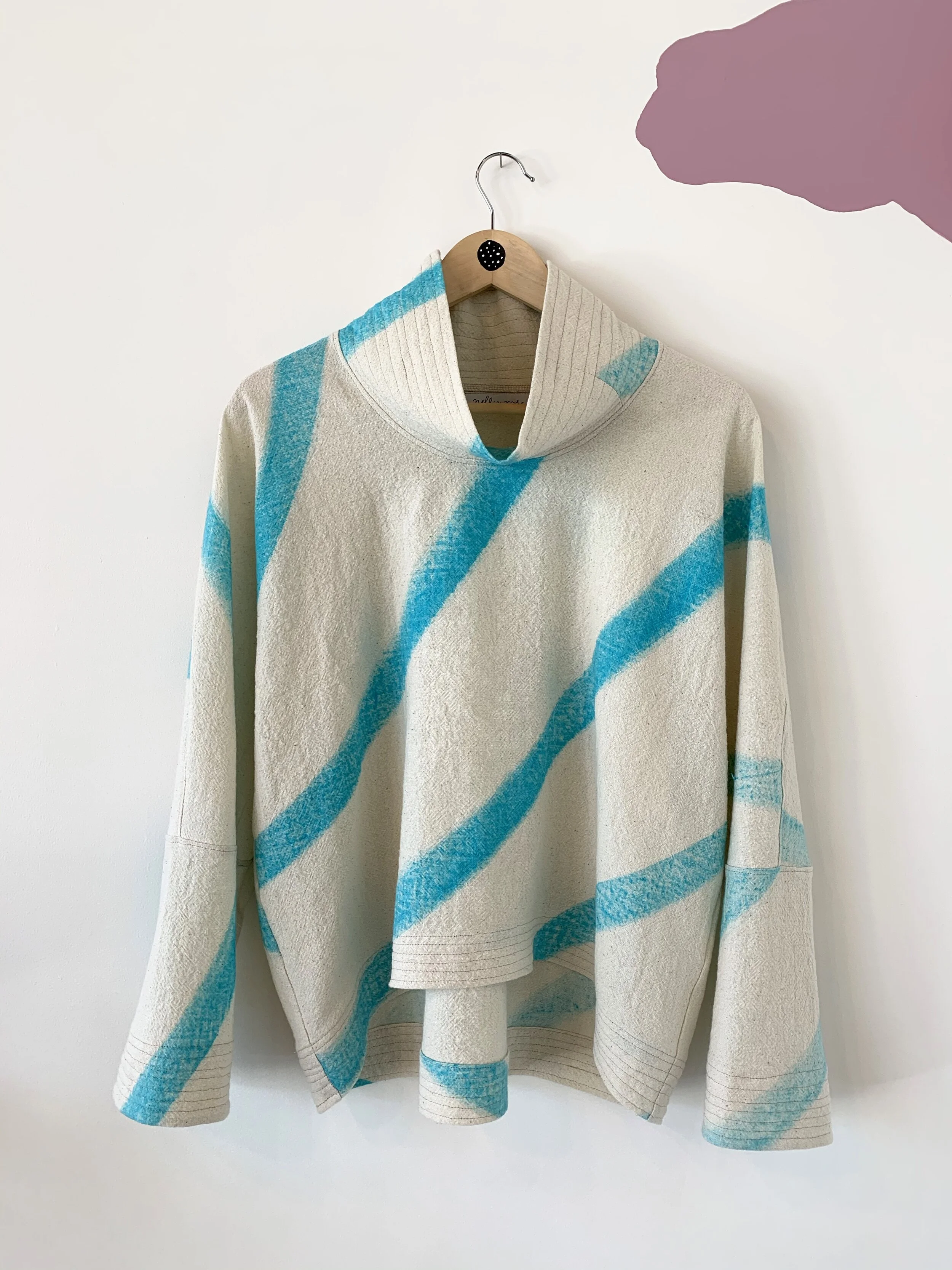 Turquoise Rainbow #1 // Organic Cotton LongSleeve // One-Size-Fits-Many  