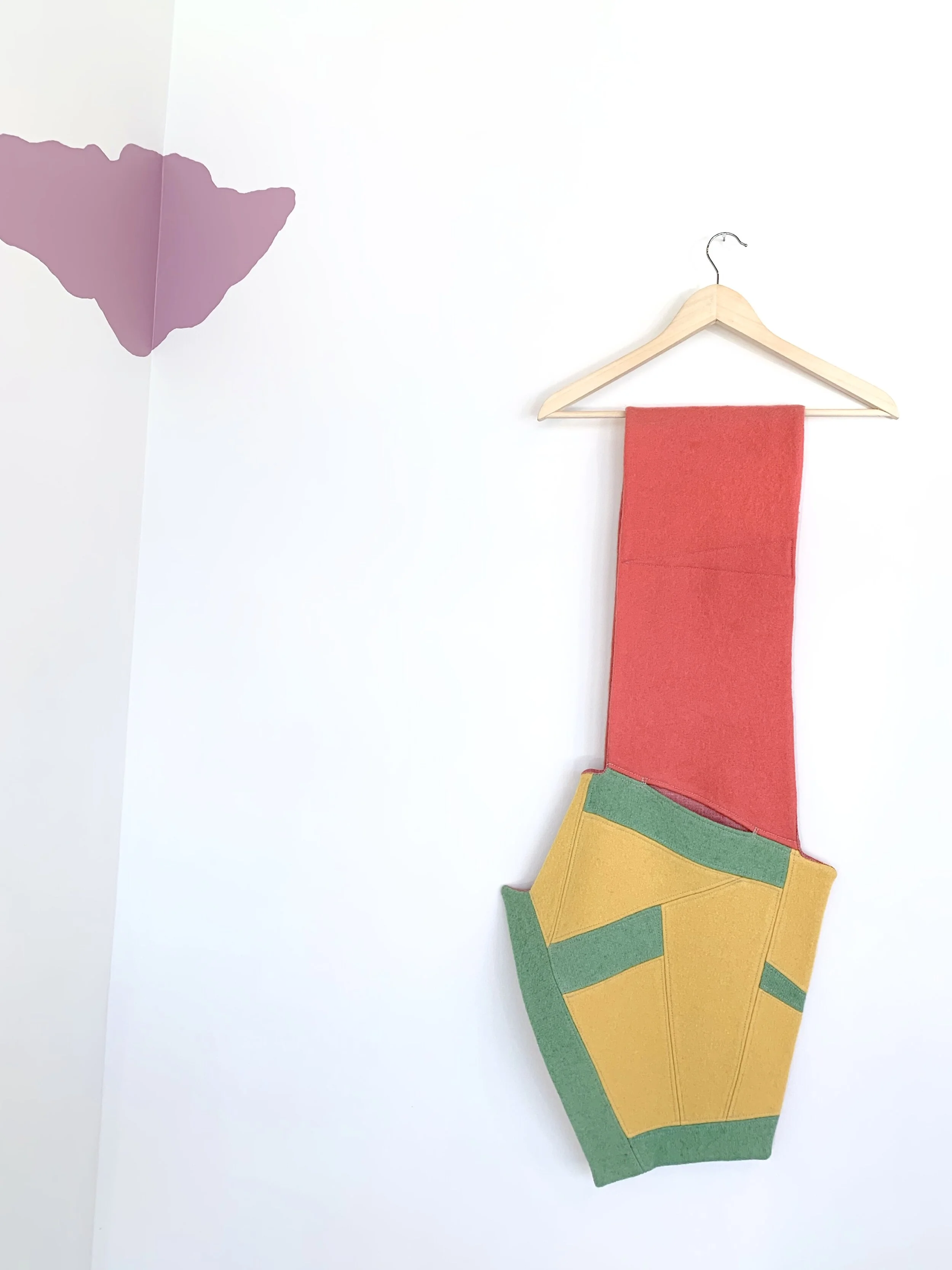 Boiled Wool Remnant Scarf// Hand-Pockets