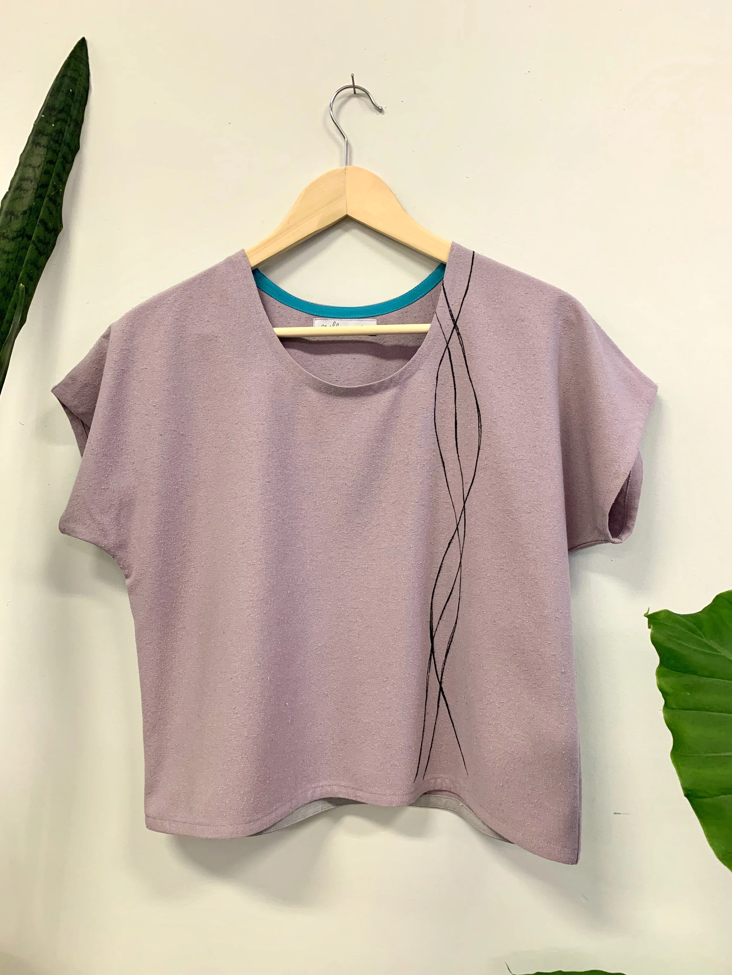 Lavender Lines//Scoopneck// S/M