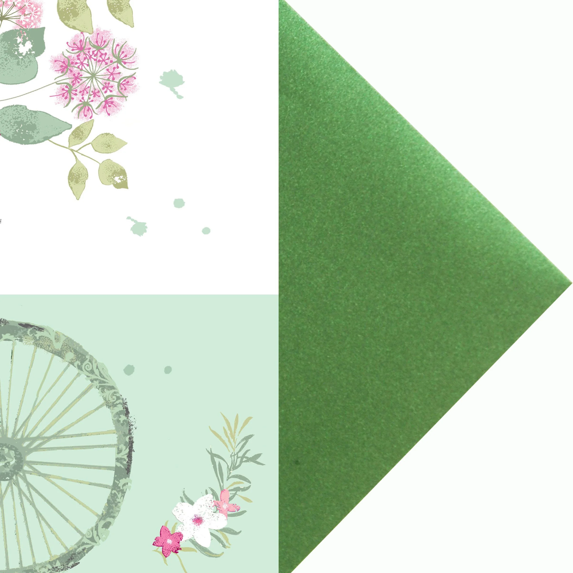 green pearlescent envelope with green bicycle.jpg