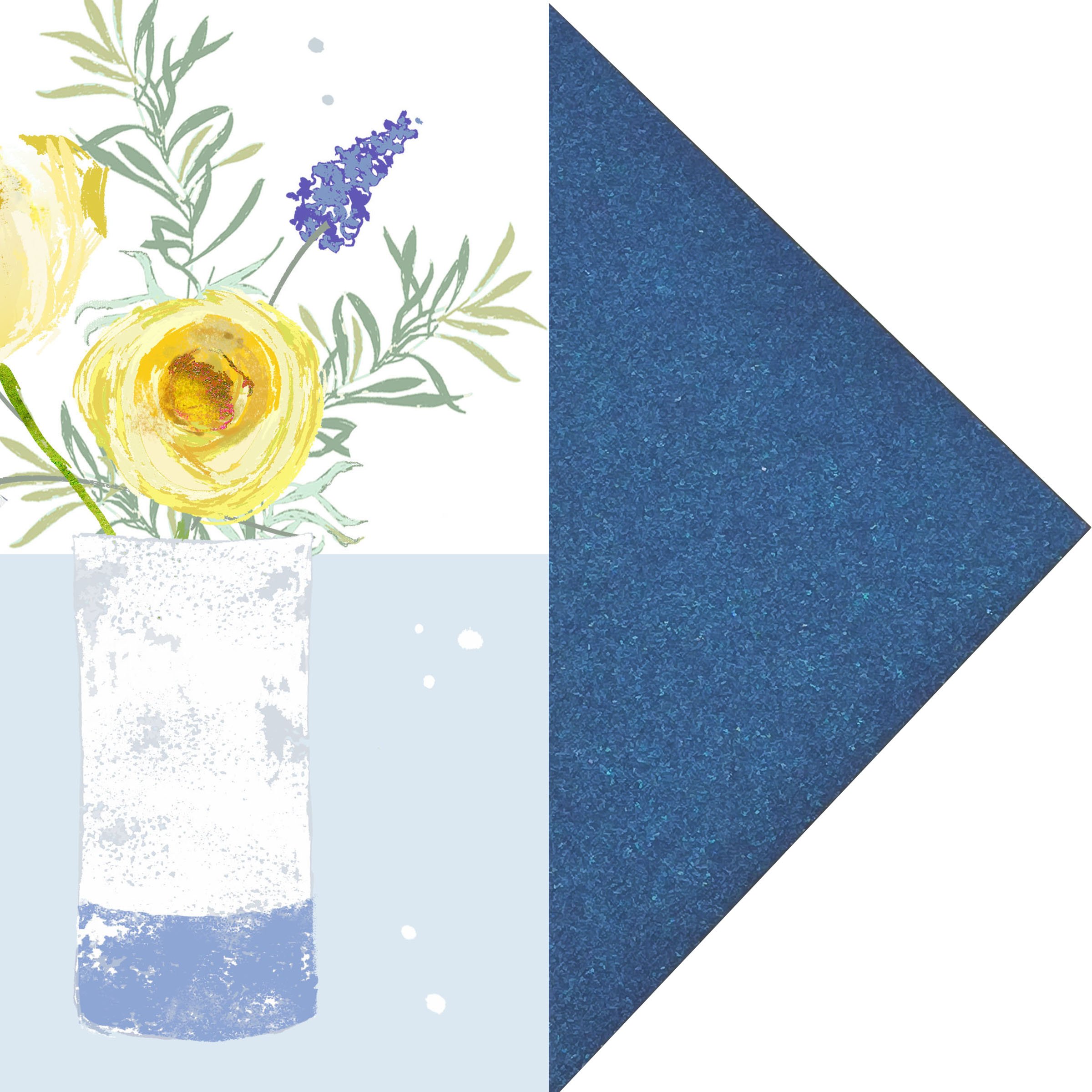 blue pearlescent envelope with yellow tulip.jpg