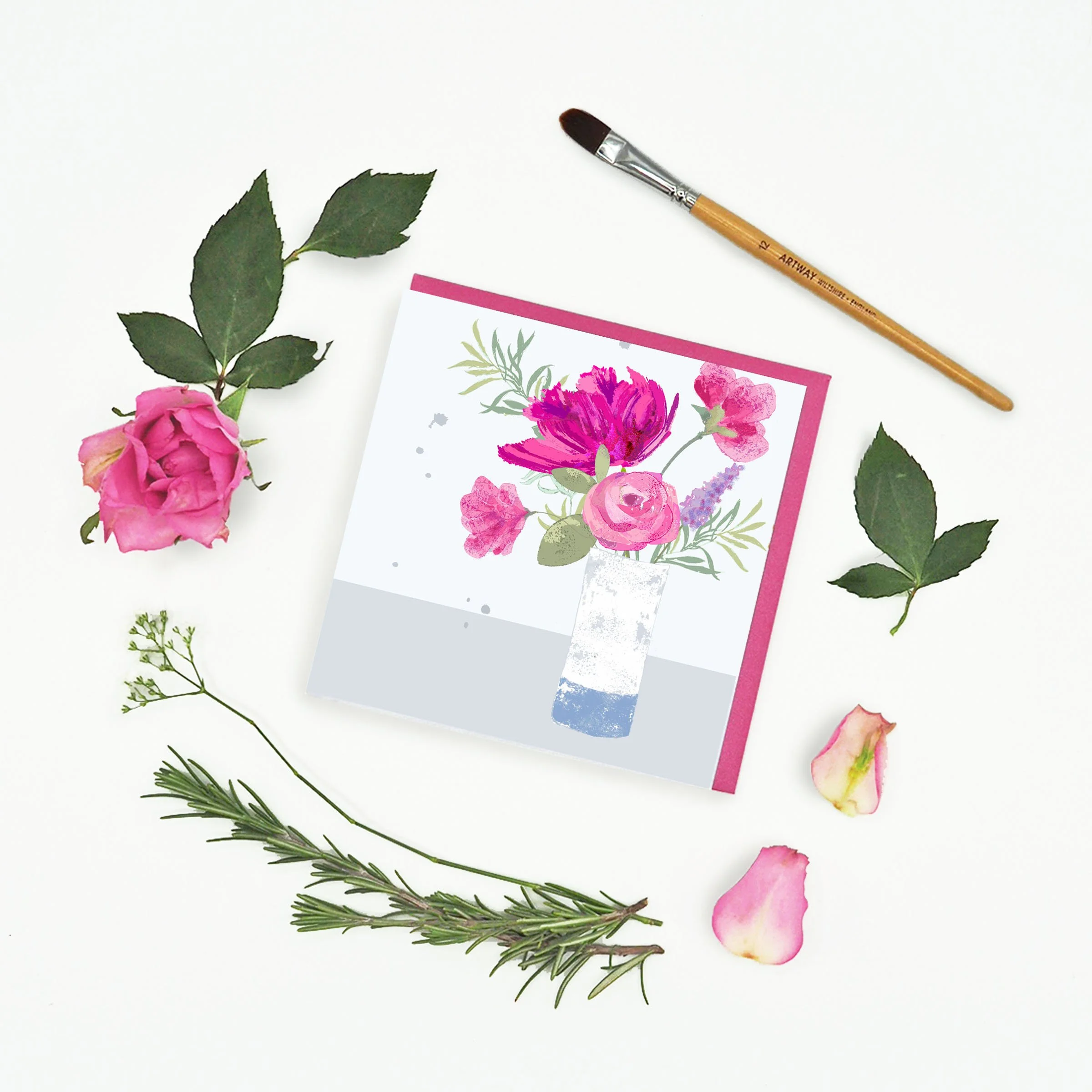 Pink Tulip & Rosemary Bouquet  on white backgroundcopy.jpg