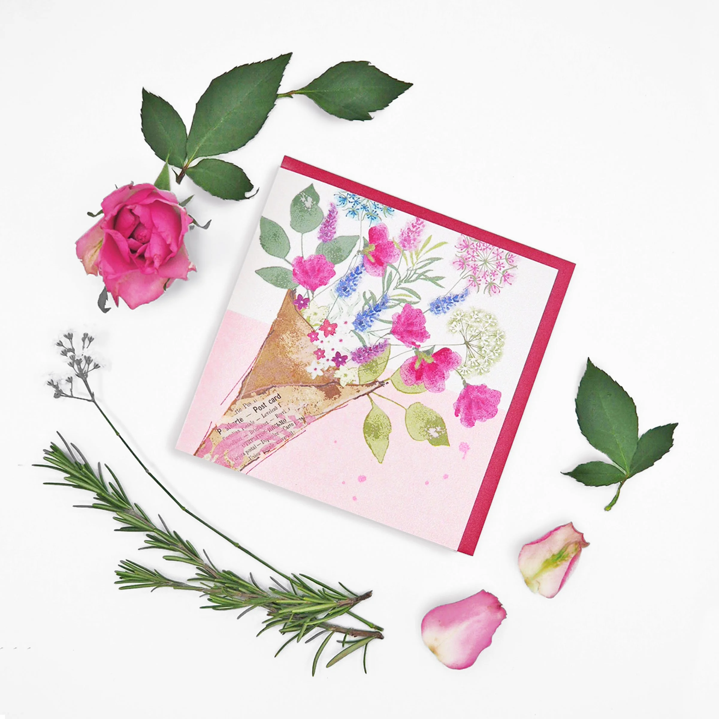 alliums and sweetpeas Greetings Card white background.jpg