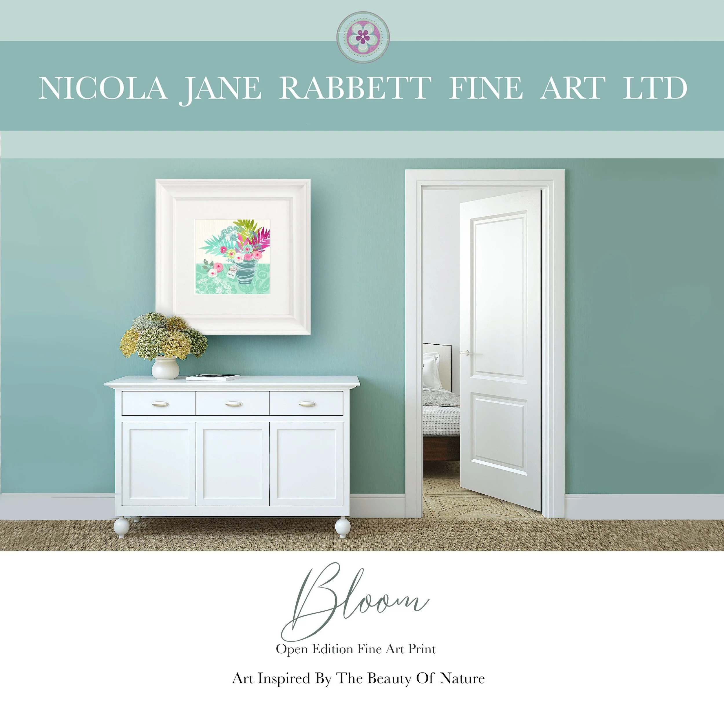 'Bloom' open edition Print. in room settingpsd.jpg