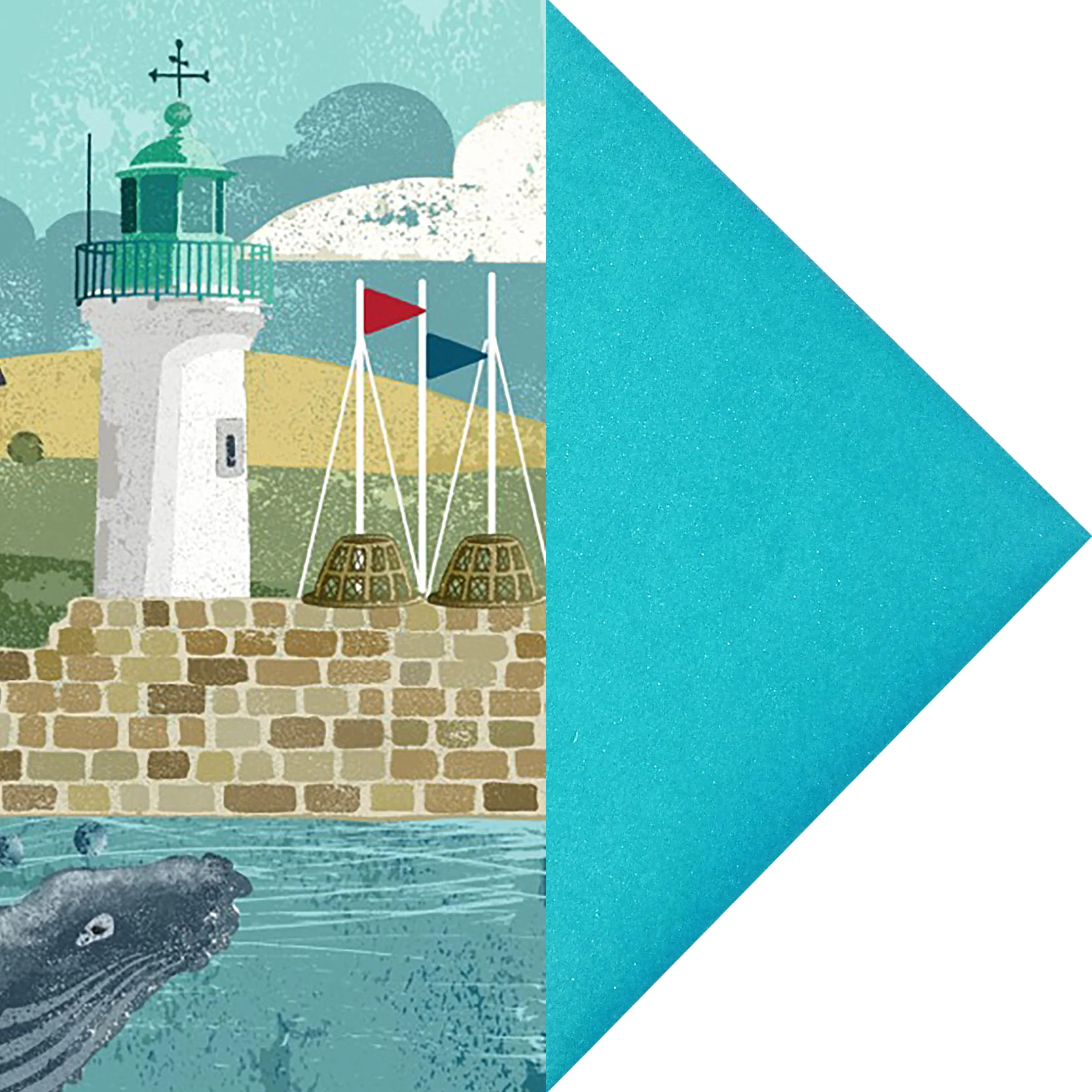 watchet harbour and the whale turquoise pearlescent envelope copy.jpg