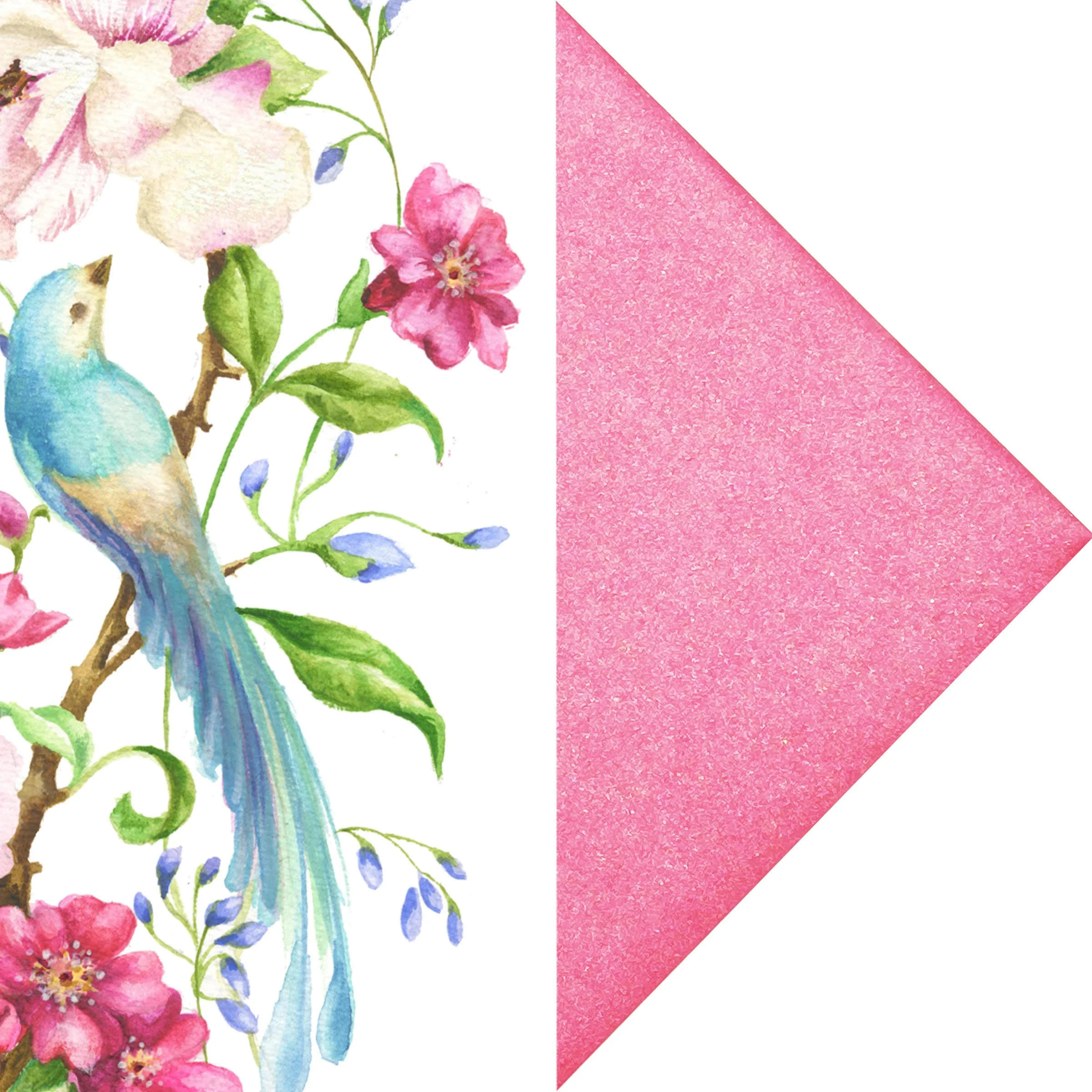 Deep Pink Pearlescent Envelope wiith oriental blossom greetings card.jpg