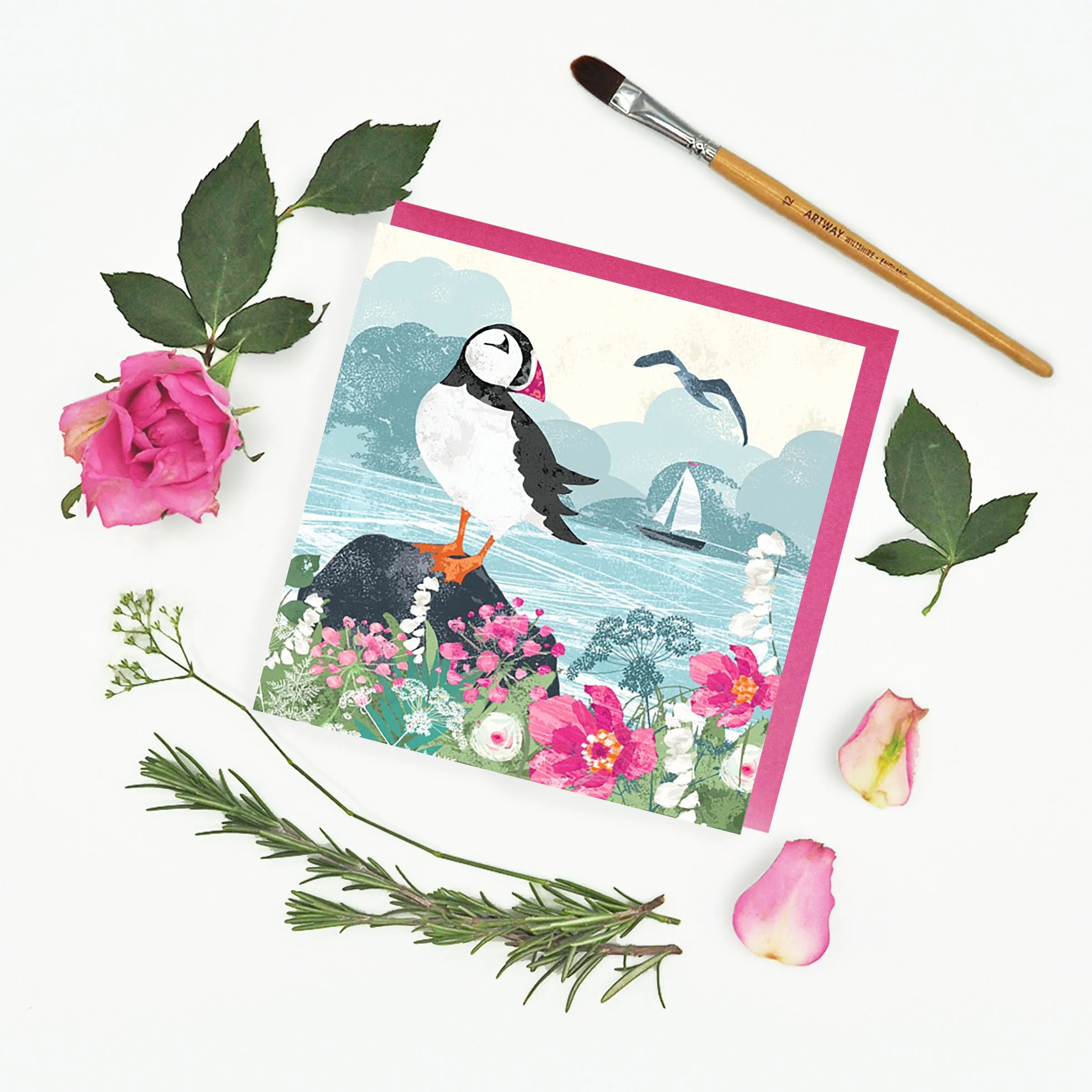 Puffin and the Yacht - on a white background. psd.jpg