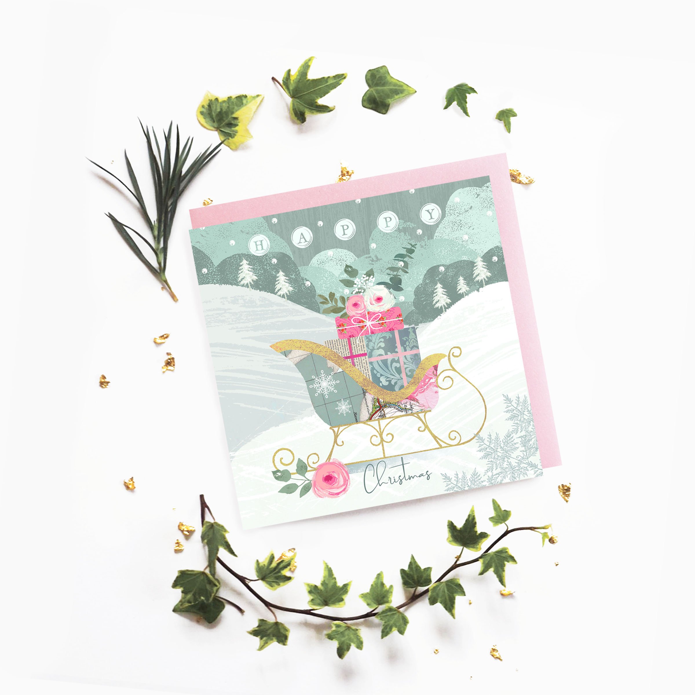 Nordic Sleigh On White Background .jpg