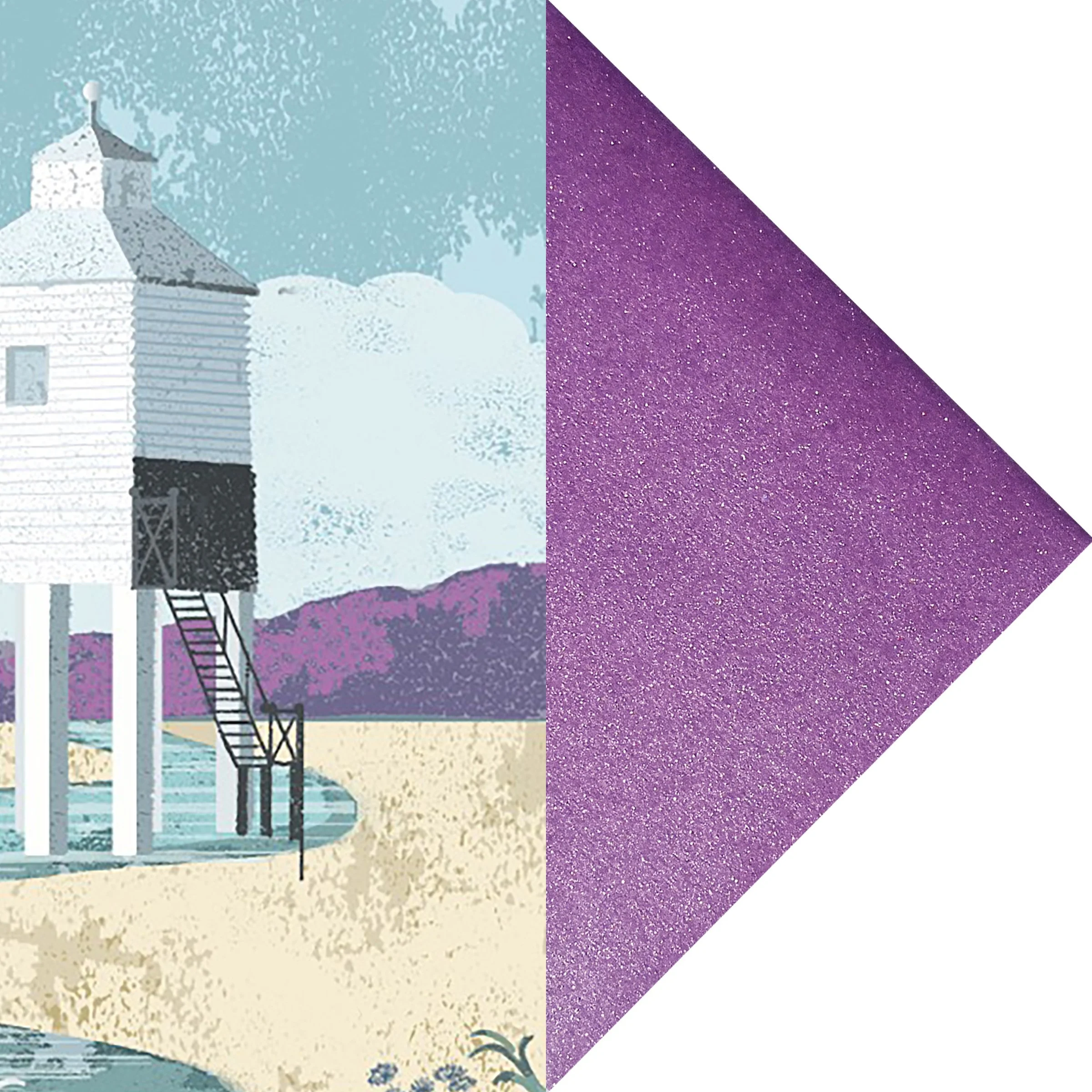 purple pearlescent envelope with the curlews summer card.jpg