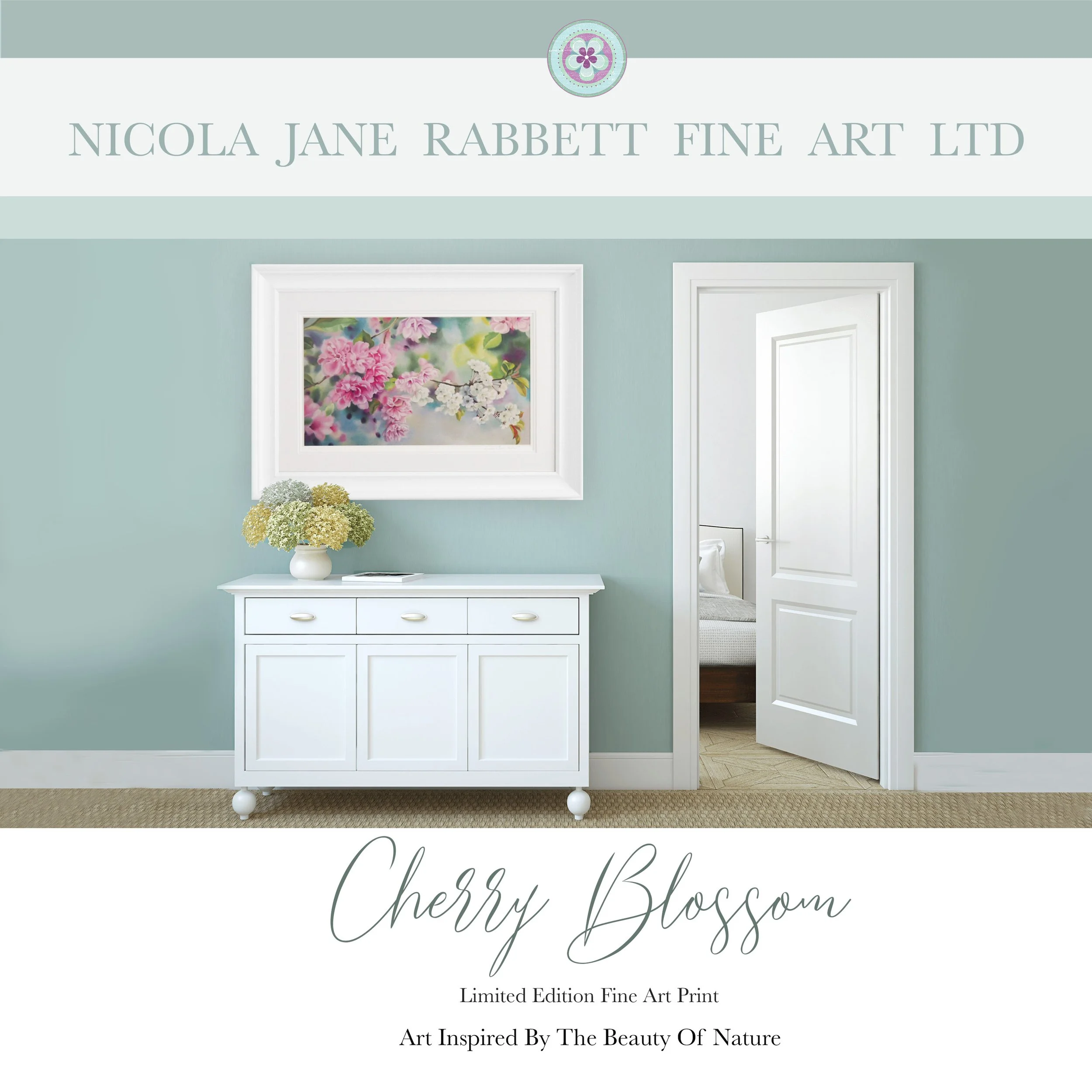 Cherry Blossom Painting in duck egg Room Setting 3 copy.jpg