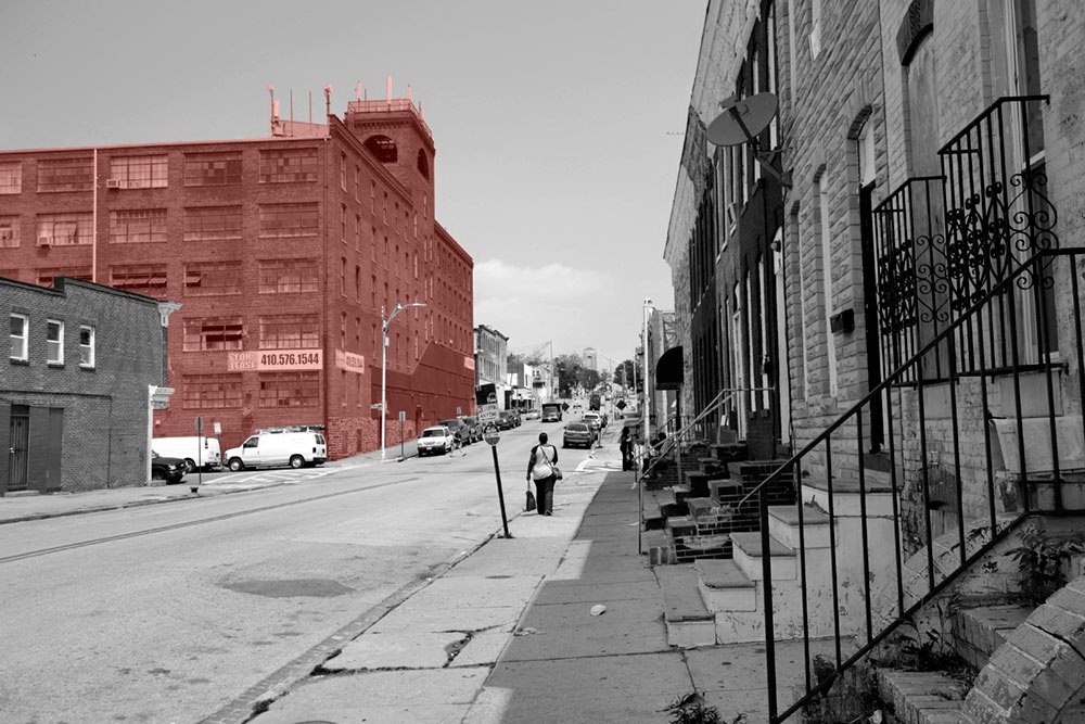 Capital News Service; Photo Illustration by Alexis Jenkins Former Baltimore firefighter Jamar Marvin Simmons and co-defendant Franklin Roosevelt Coit recruited women — many “unusually vulnerable,” federal prosecutors said — from as far away as Texas and South Dakota and made them work as prostitutes at this warehouse at 208 S. Pulaski St.