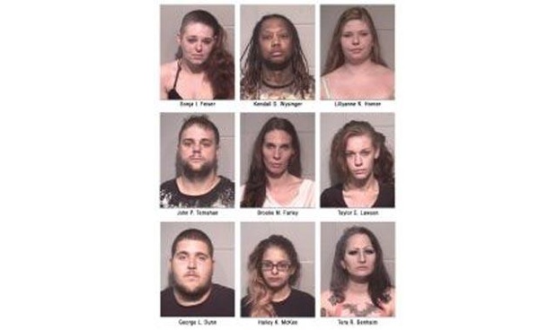 Nine people were arrested as part of a human trafficking prostitution bust as part of a joint operation between the Ocean City Police Department and Homeland Security Investigations.