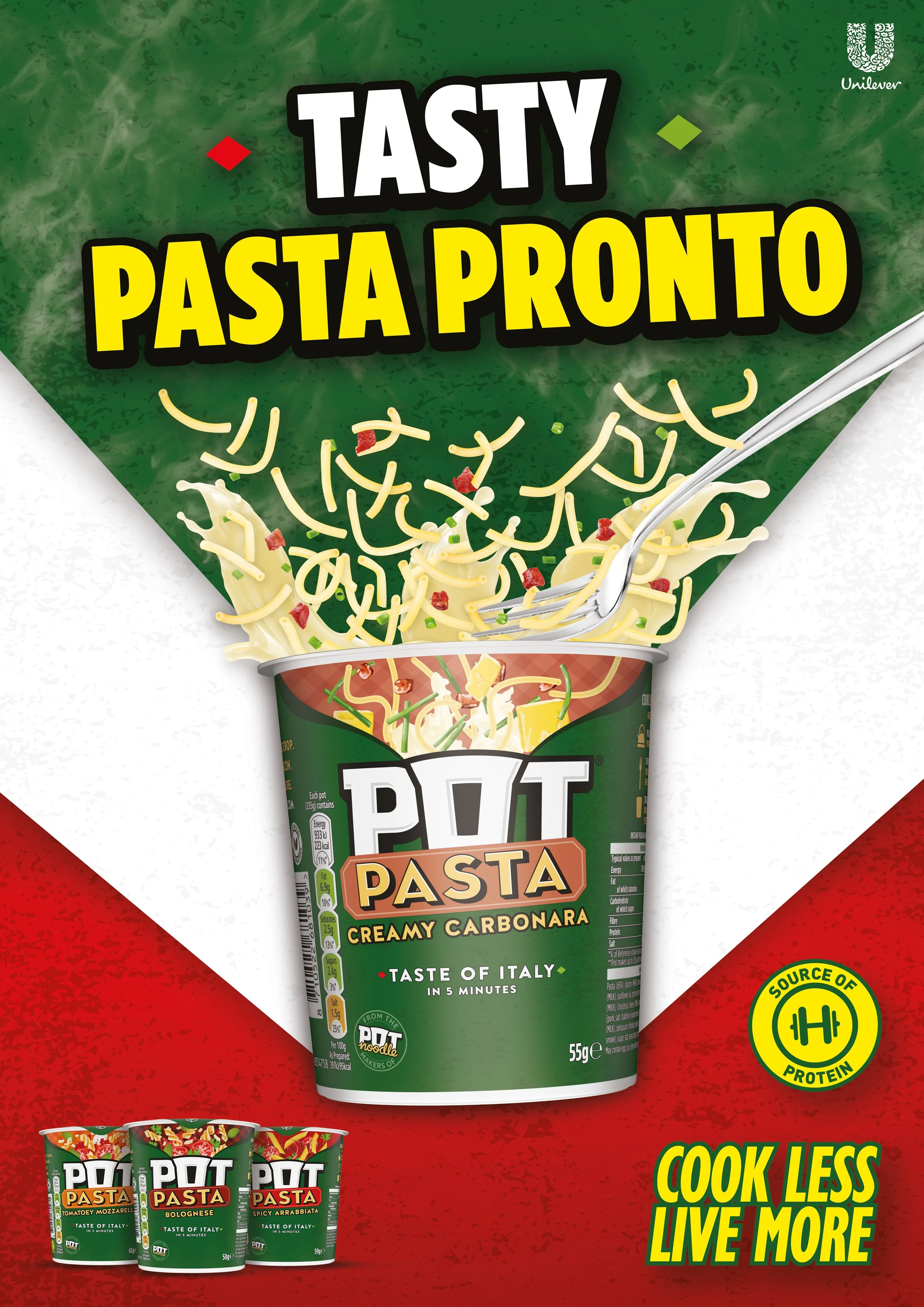 Pot Pasta Creamy Carbonara portrait key visual