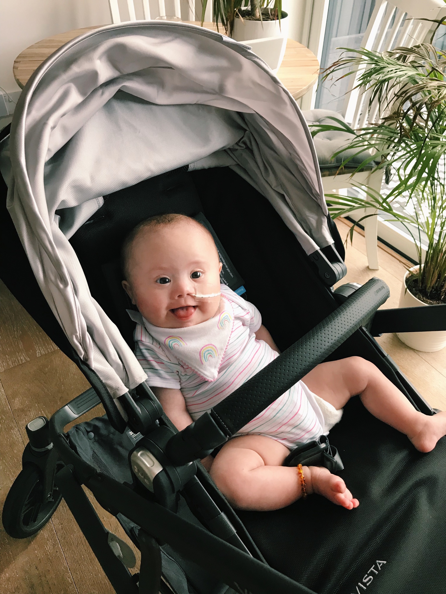 out of her newborn bassinet into her big girls pram! This felt quite emotional for me