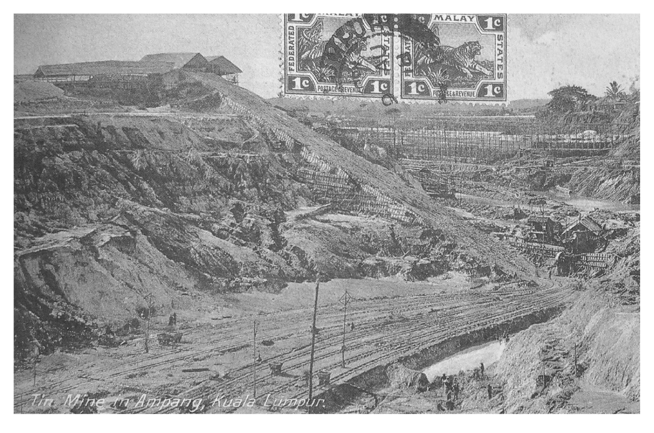 Tin Mines in Ampang, Kuala Lumpur.