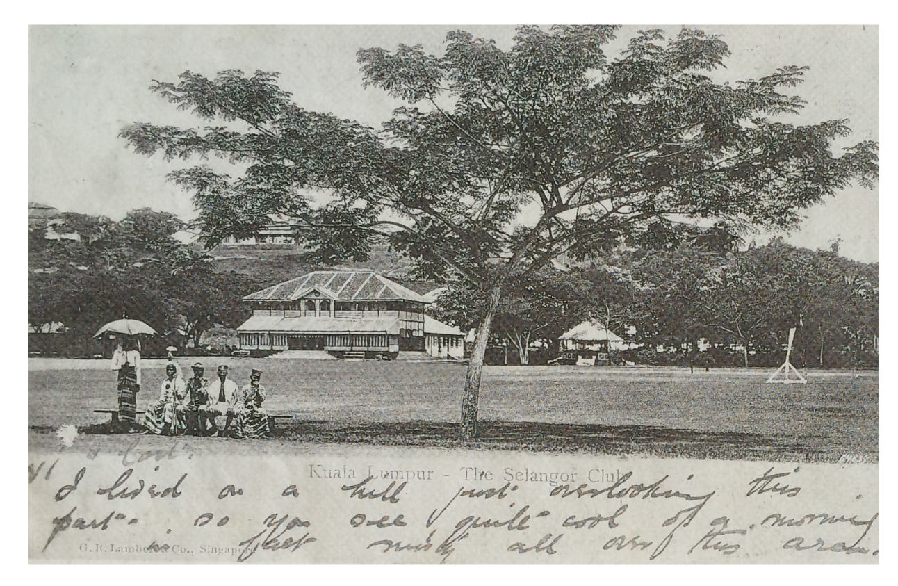 People sitting under a tree at the Padang.