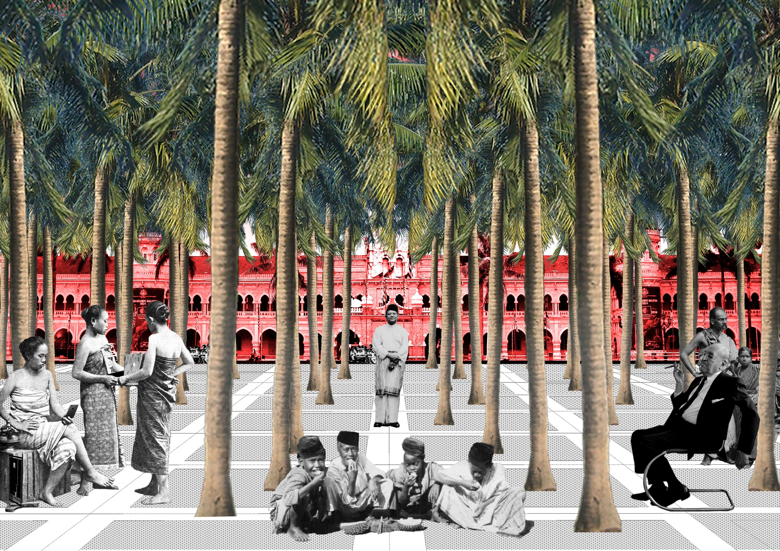 The act of re-planting of trees at the Padang symbolising re-claiming the Padang.
