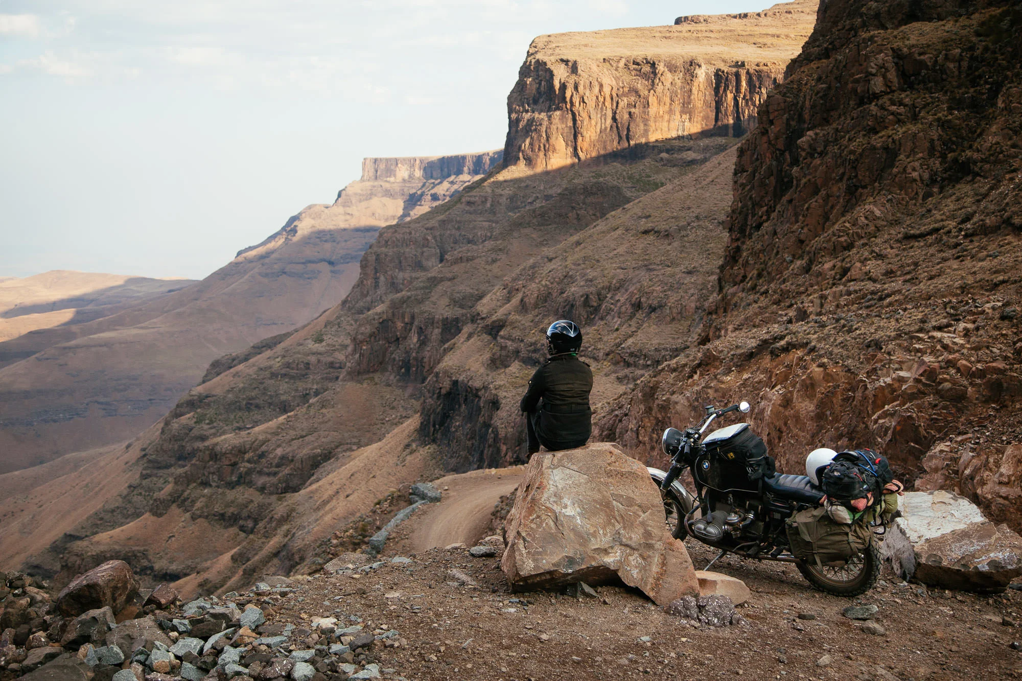 Taking in a last view of South Africa before crossing the border