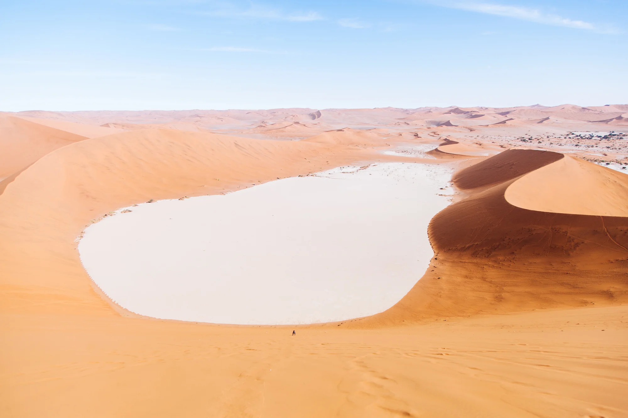 Looking down onto Dead Vlei, which translates to dead marsh.