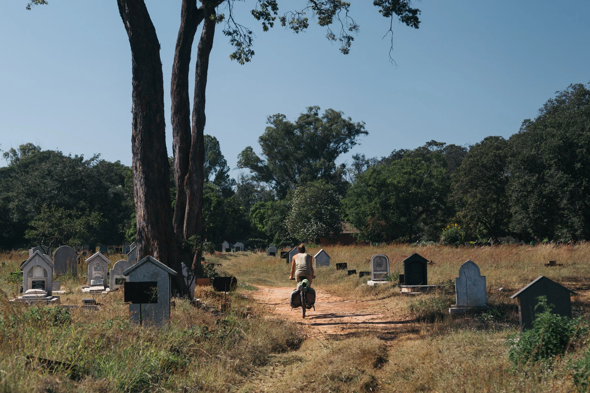 The one advantage with camping in a cemetery is that we are the only fools to be hanging out there at night.